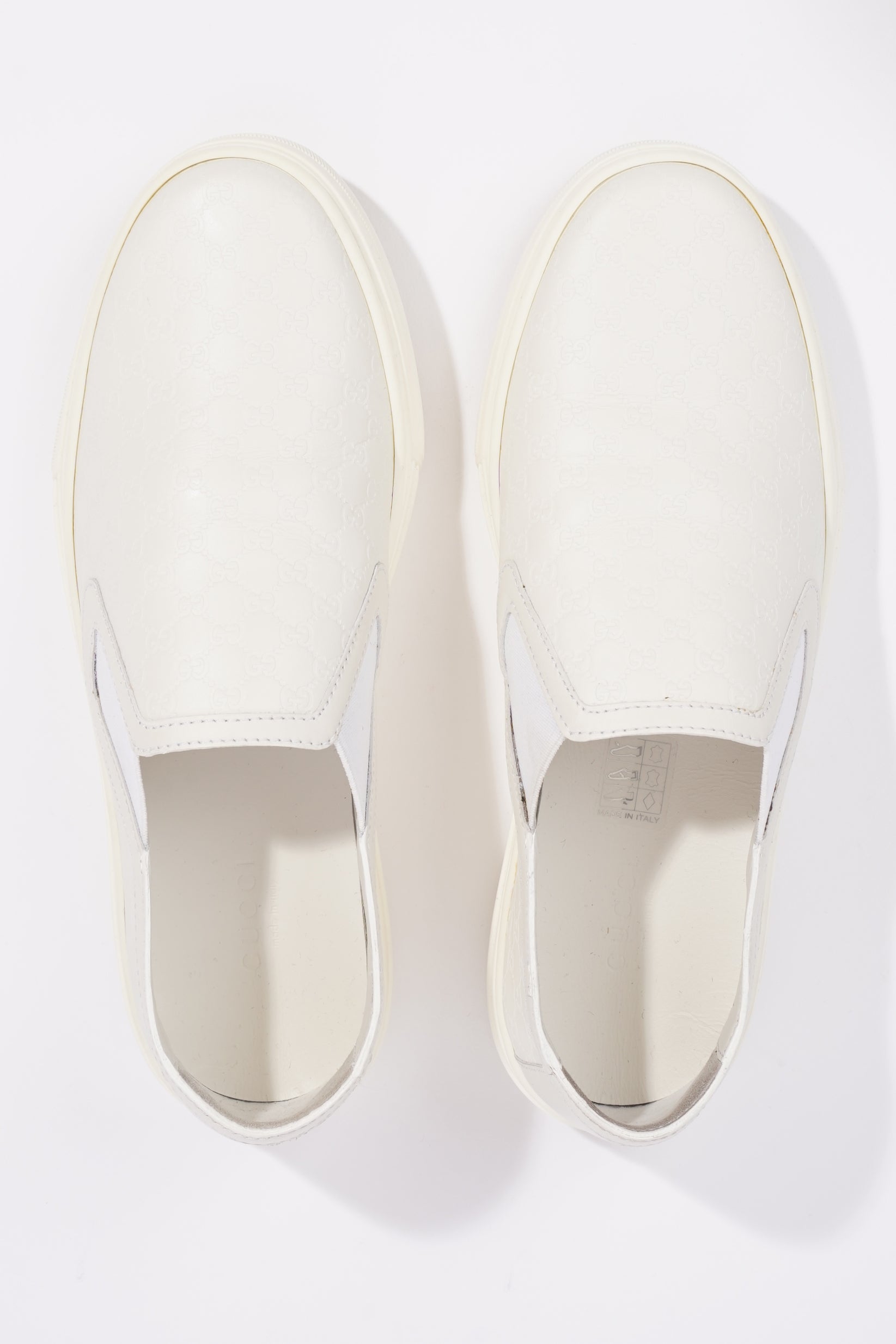 Gucci Womens Slip On Sneaker White Guccissima EU 37 / UK 4