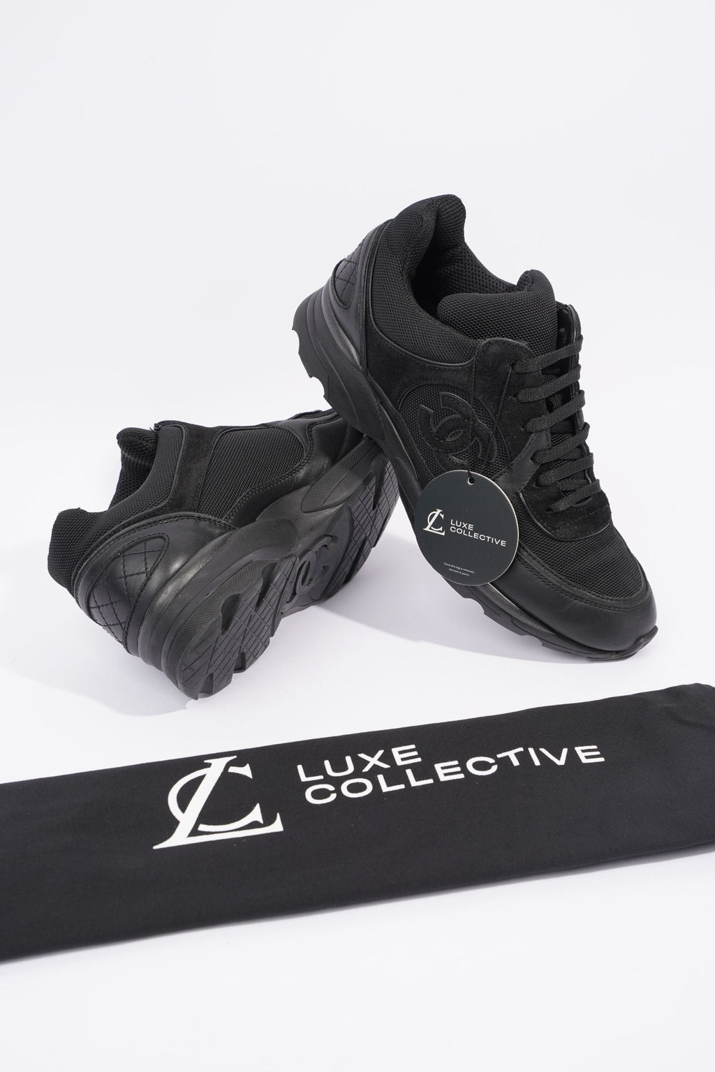 Chanel Womens CC Runner Black EU 38.5 / UK 5.5