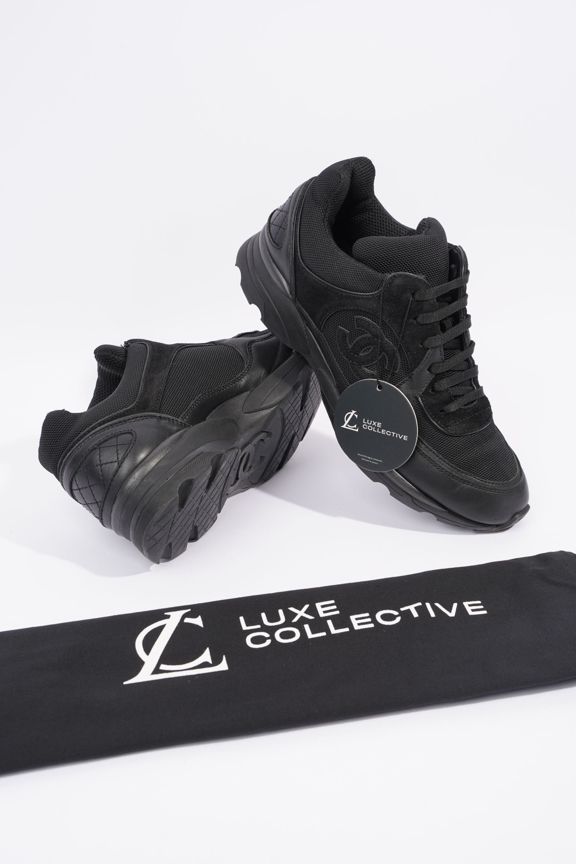 Chanel Womens CC Runner Black EU 38.5 / UK 5.5