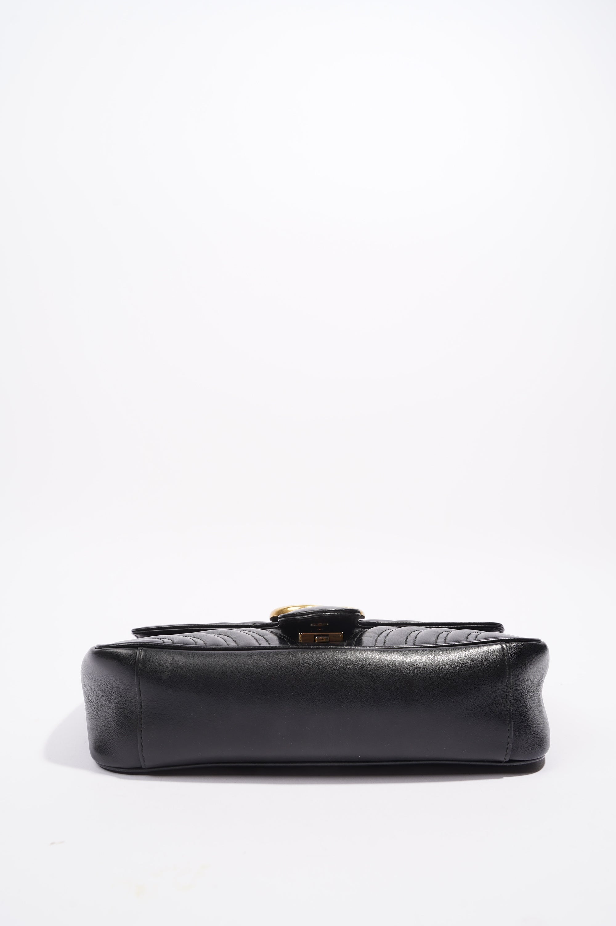 Gucci Marmont GG Flap Bag Black Leather Small