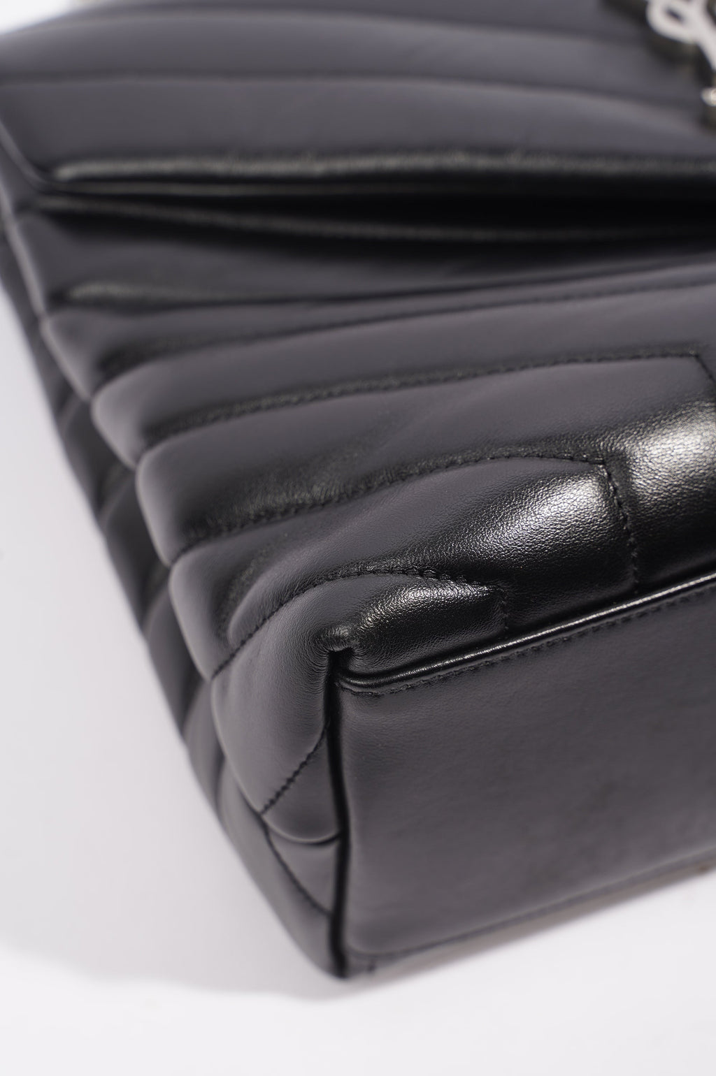 Saint Laurent Womens Lou Lou Bag Black Leather Medium