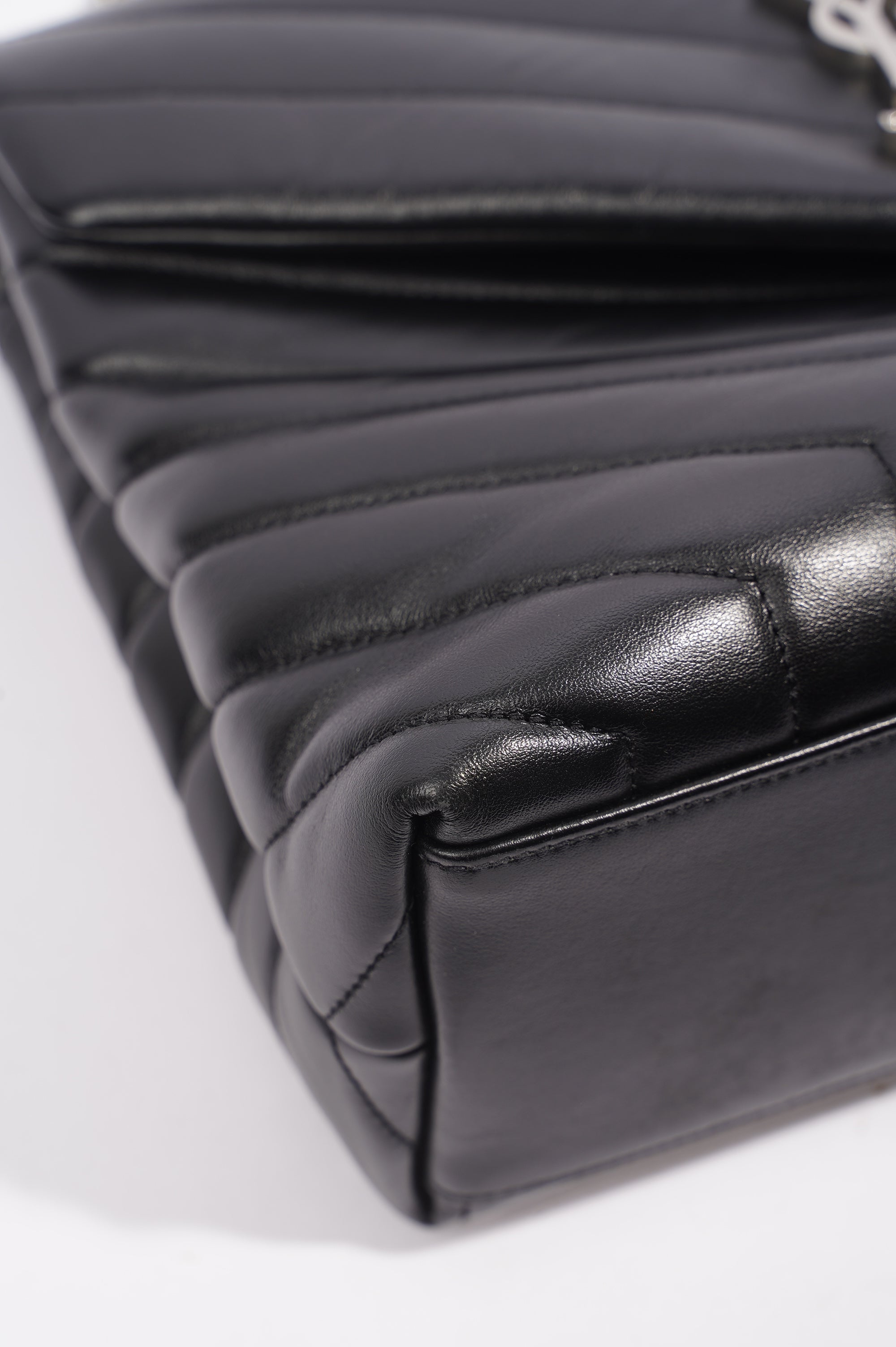Saint Laurent Womens Lou Lou Bag Black Leather Medium