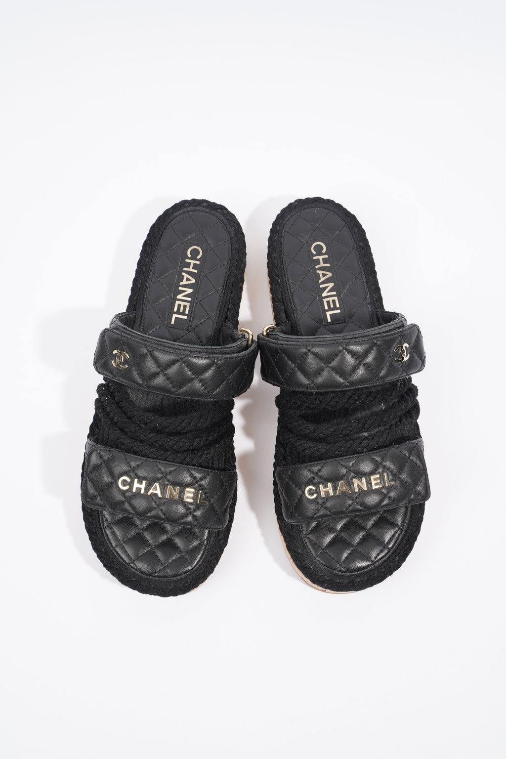 Chanel Dad Sandal Black / Gold EU 40 / UK 7