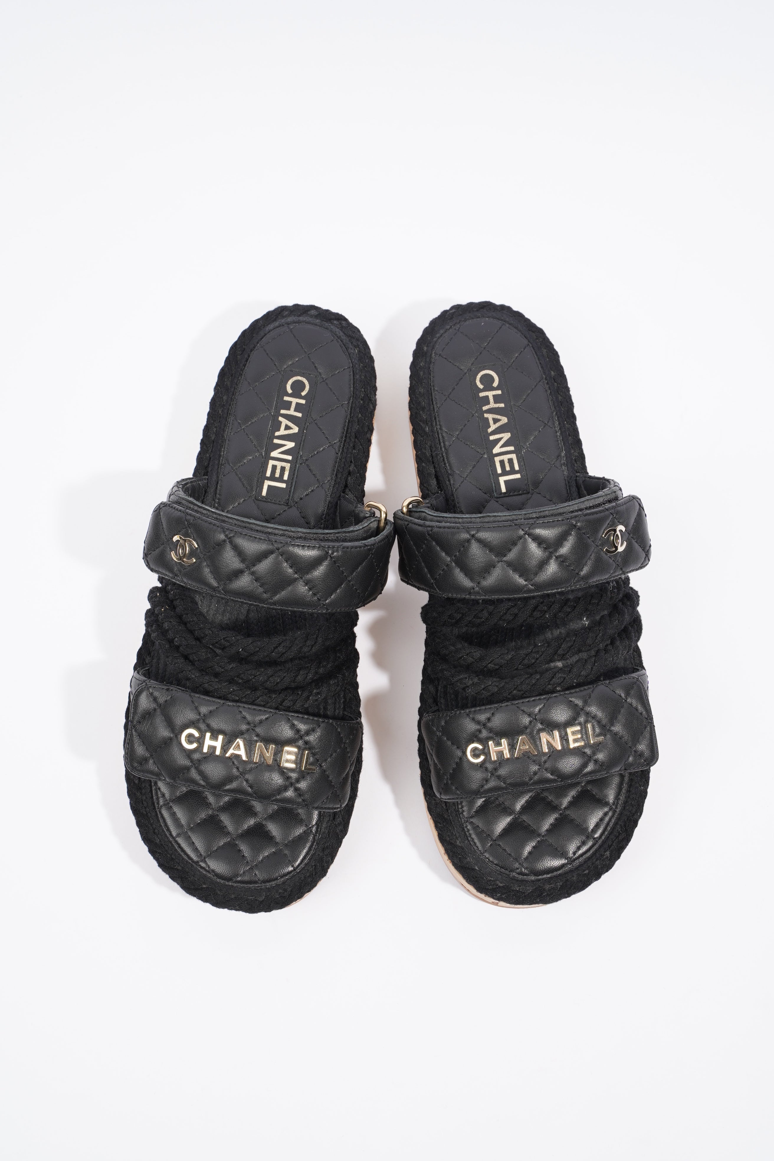 Chanel Dad Sandal Black / Gold EU 40 / UK 7