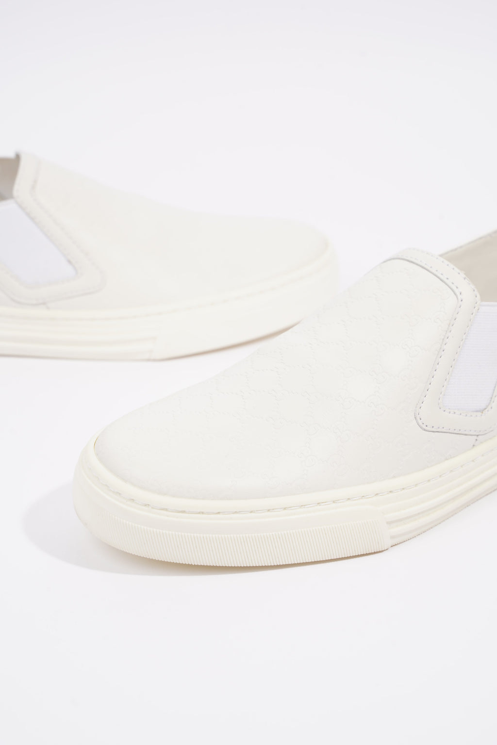 Gucci Womens Slip On Sneaker White Guccissima EU 37 / UK 4