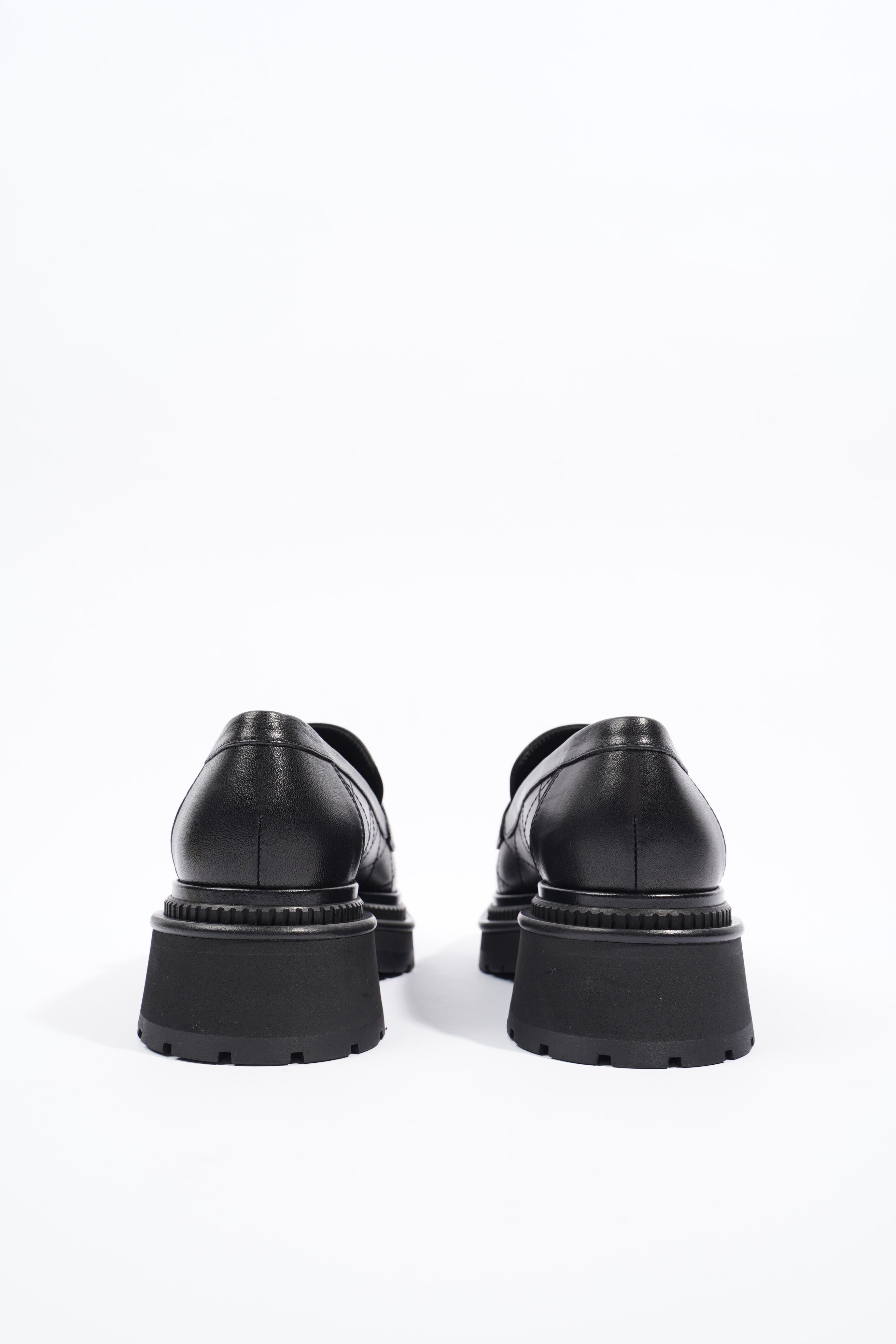 Chanel Womens Moccasins Black Leather EU 39 / UK 6