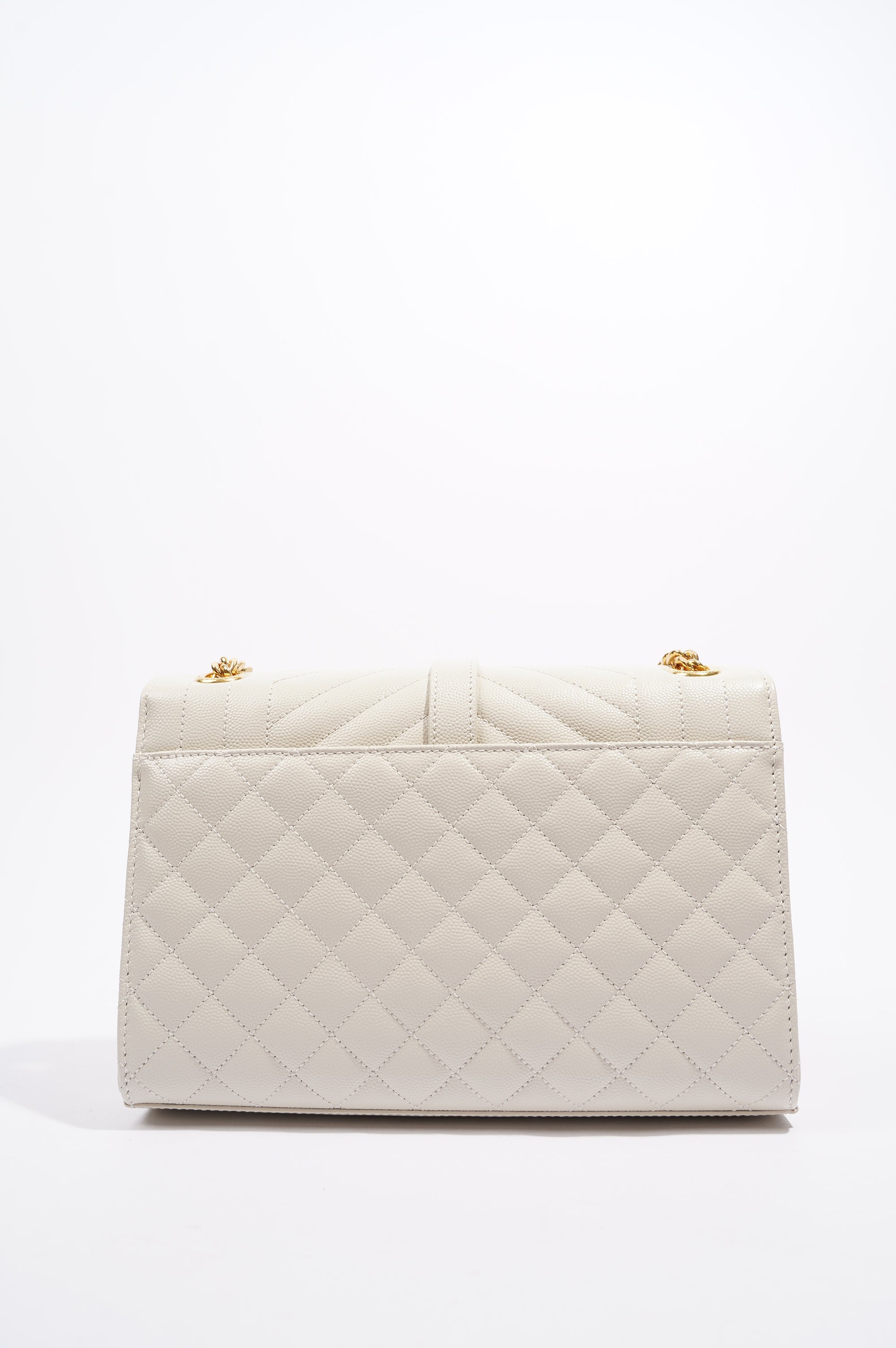 Saint Laurent Womens Envelope Medium Bag Cream