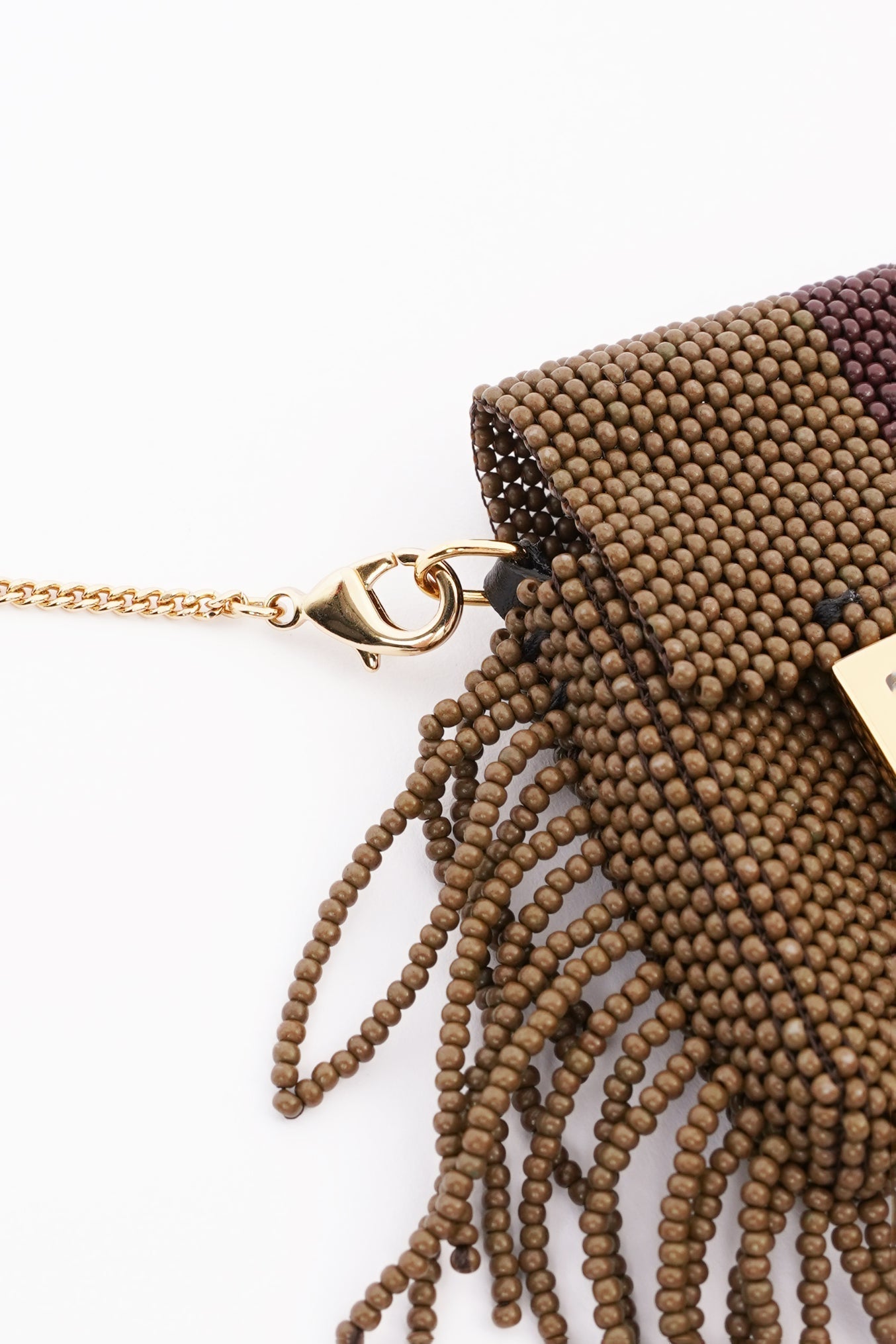 Fendi Pico Baguette Dark Brown / Soft Gold Mini