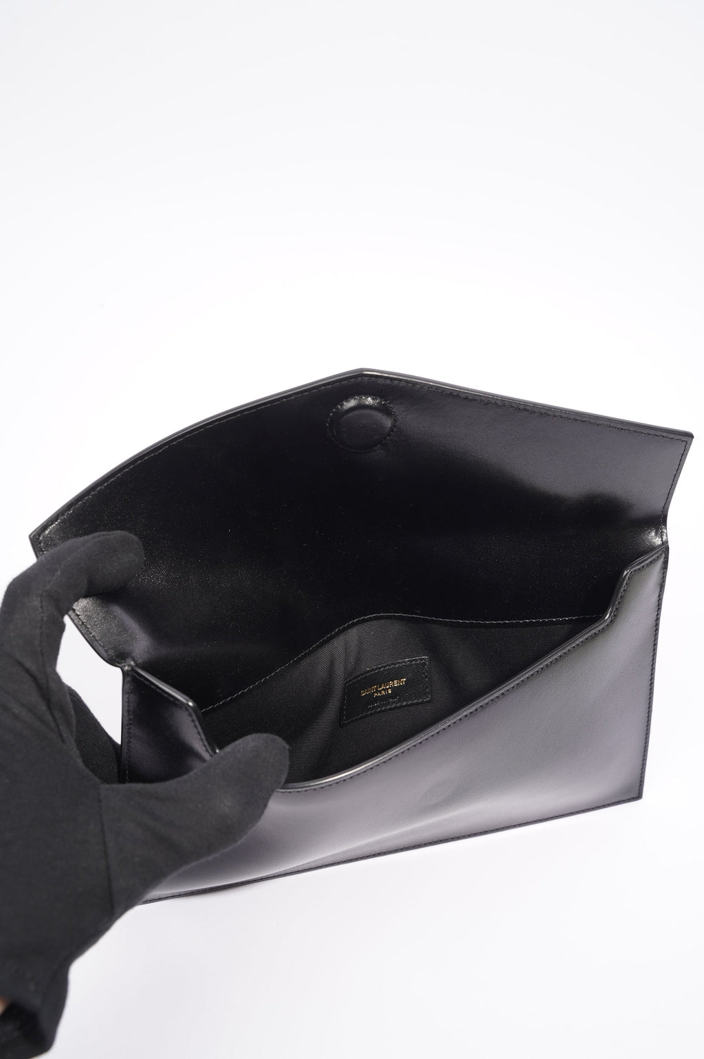 Saint Laurent Uptown Pouch Black Leather