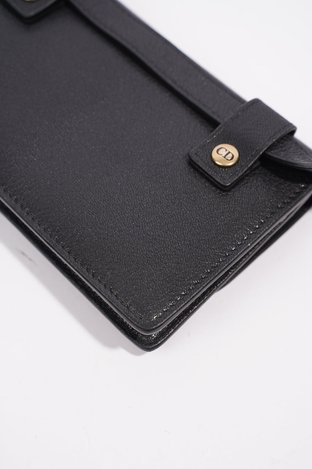 Christian Dior Saddle Belt Pouch Black Leather