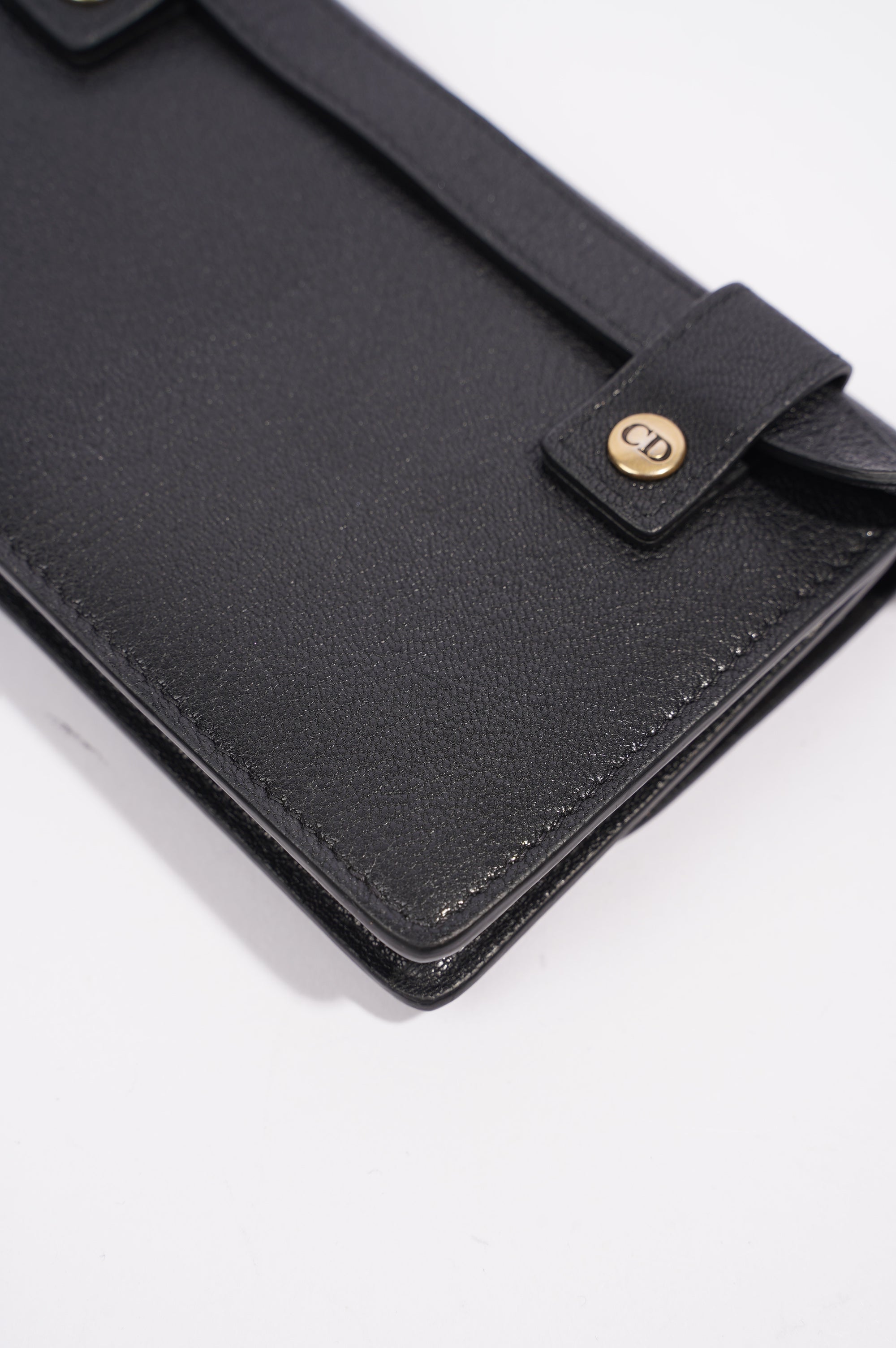 Christian Dior Saddle Belt Pouch Black Leather