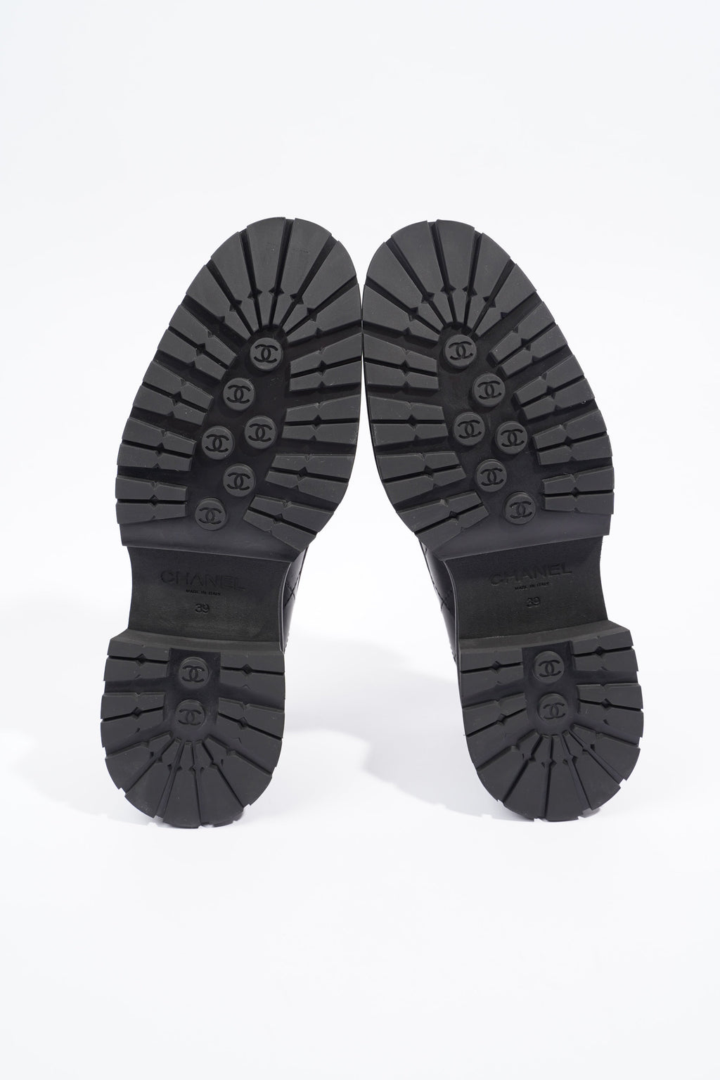 Chanel Womens Moccasins Black Leather EU 39 / UK 6