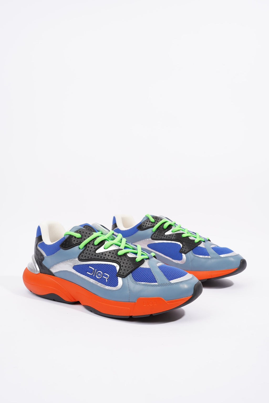 Christian Dior Mens B24 Sorayama Low Top Blue / Orange / Green EU 44 / UK 10