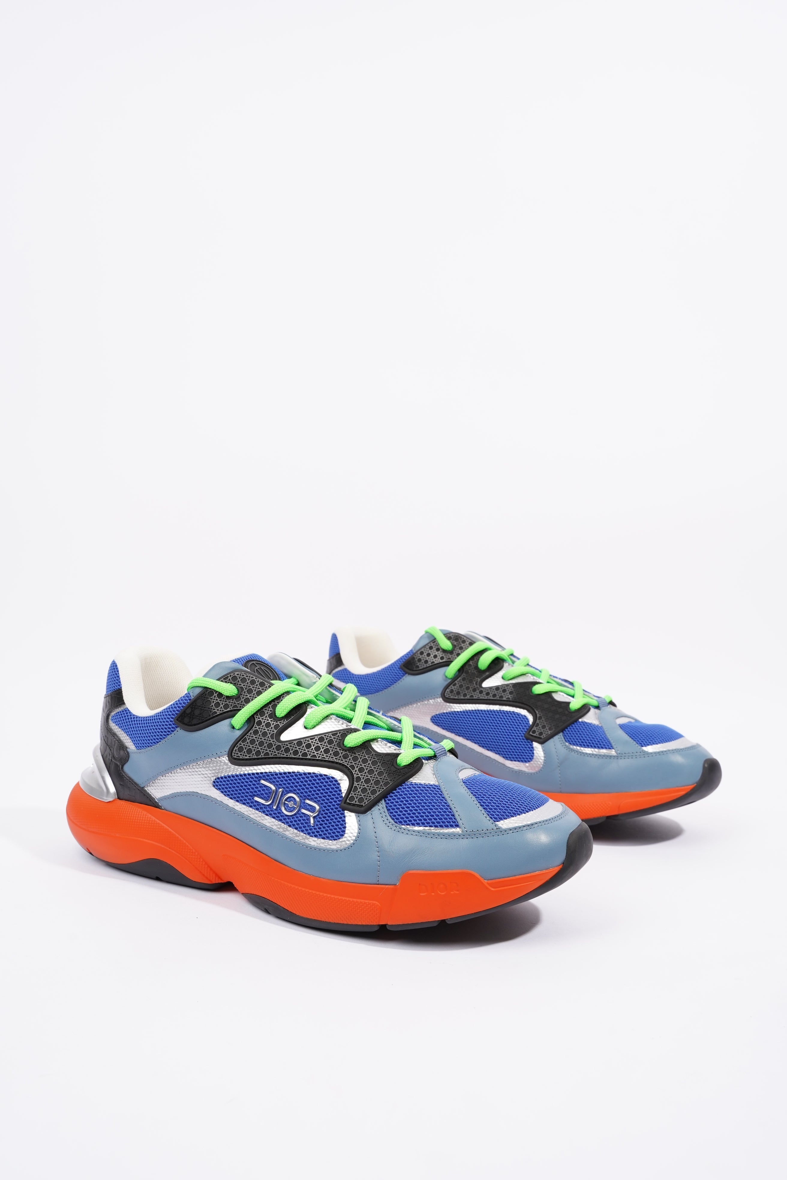 Christian Dior Mens B24 Sorayama Low Top Blue / Orange / Green EU 44 / UK 10