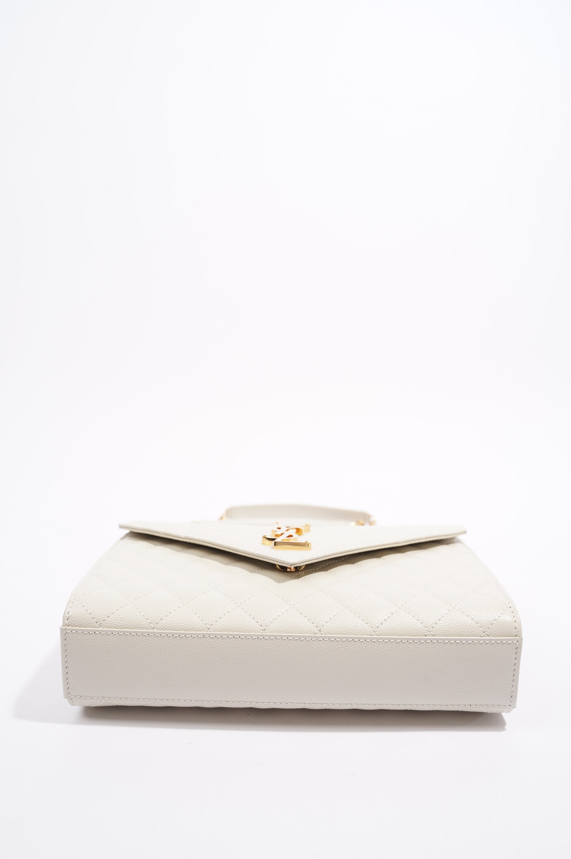 Saint Laurent Womens Envelope Medium Bag Cream