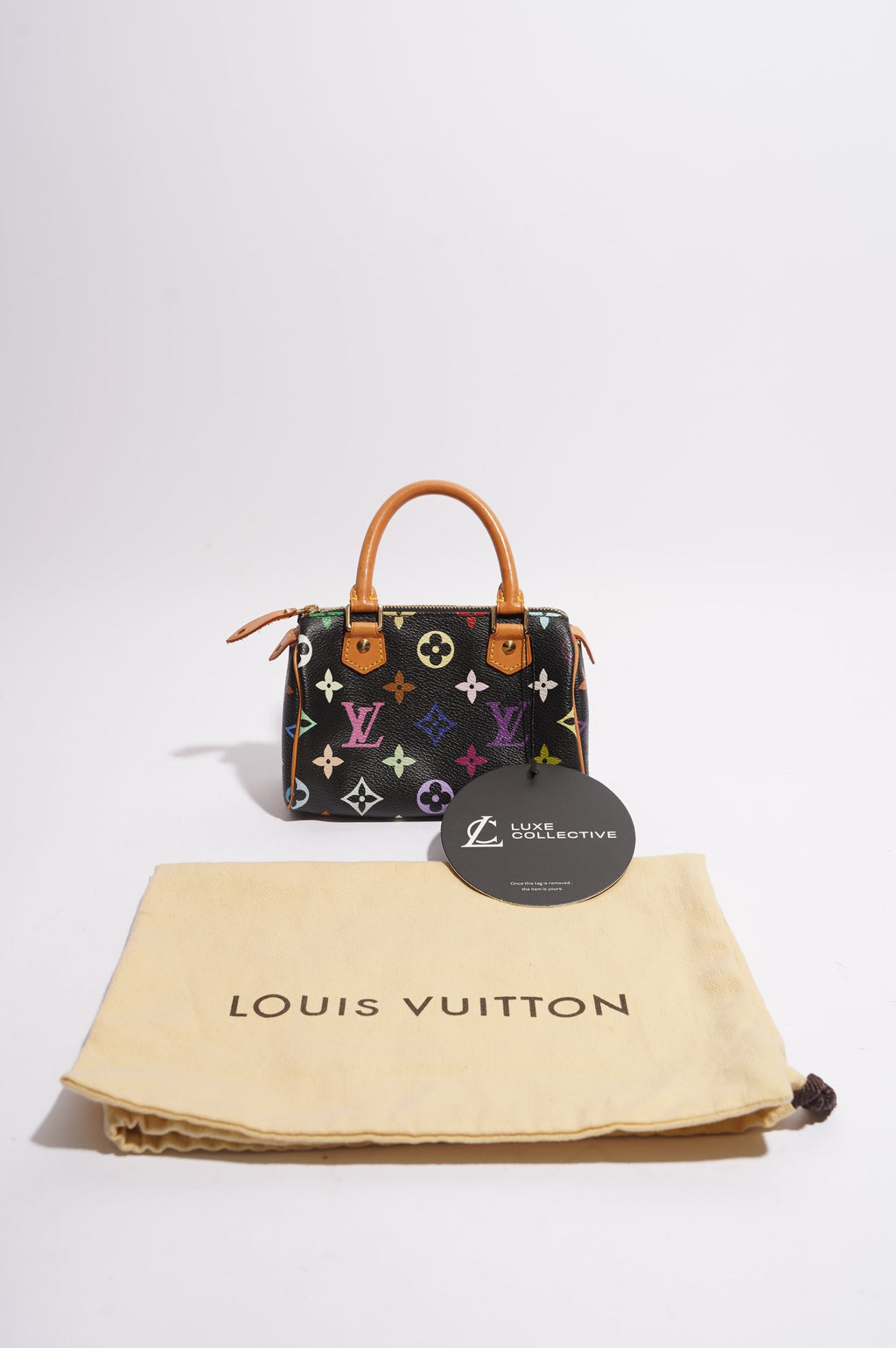 Louis Vuitton Womens Speedy Handbag Murakami Monogram Canvas Nano