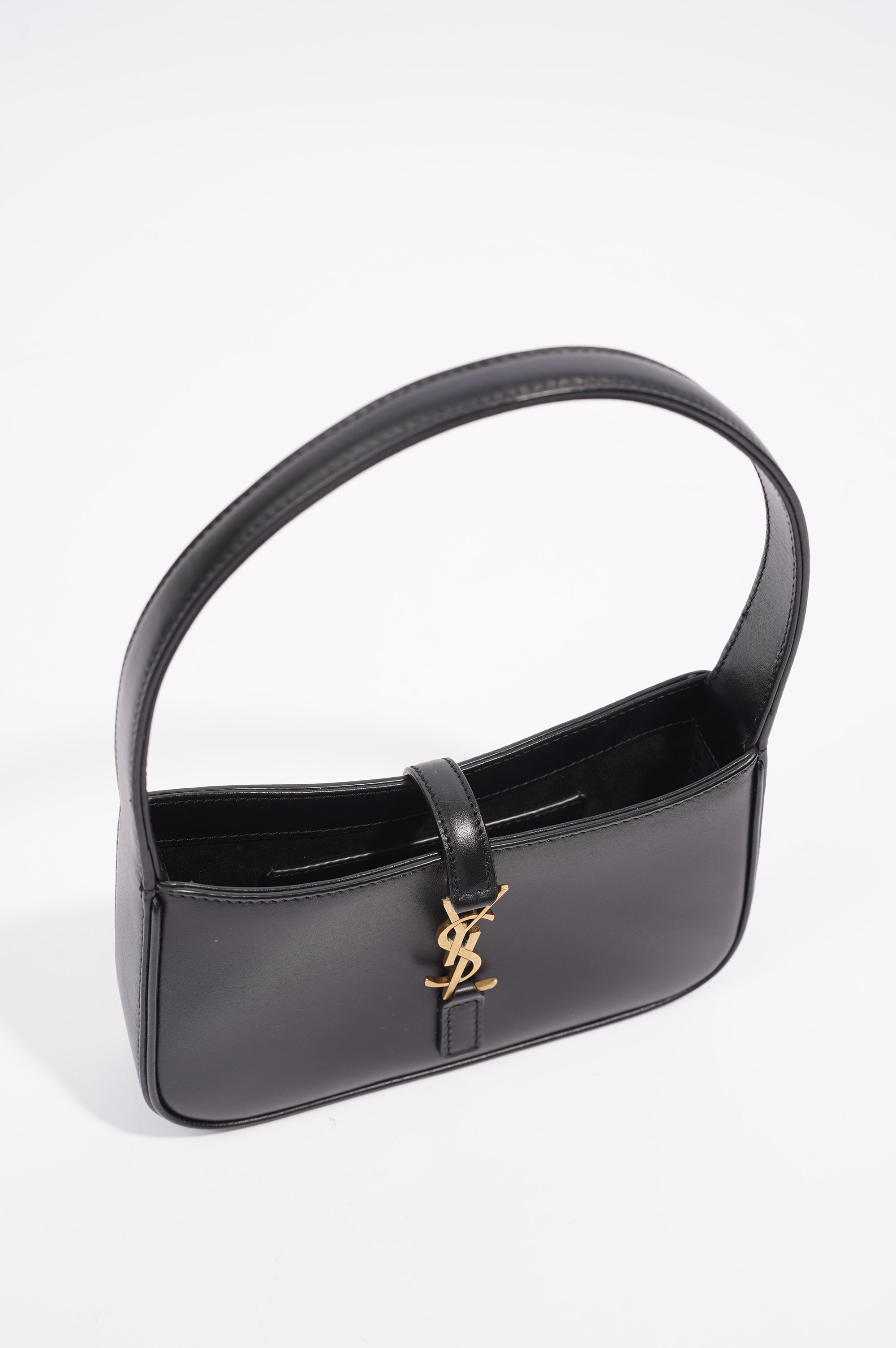 Saint Laurent Womens Le 5 a 7 Hobo Bag Black Leather Mini