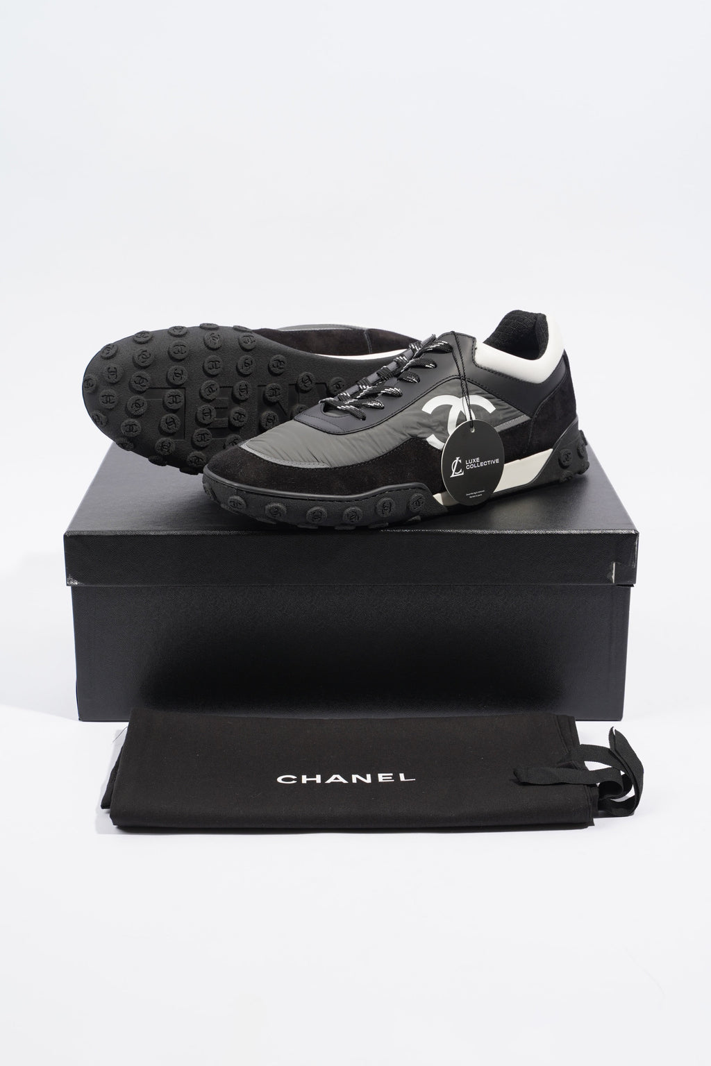 Chanel Nylon Sneaker Black / Grey / White EU 46 / UK 12