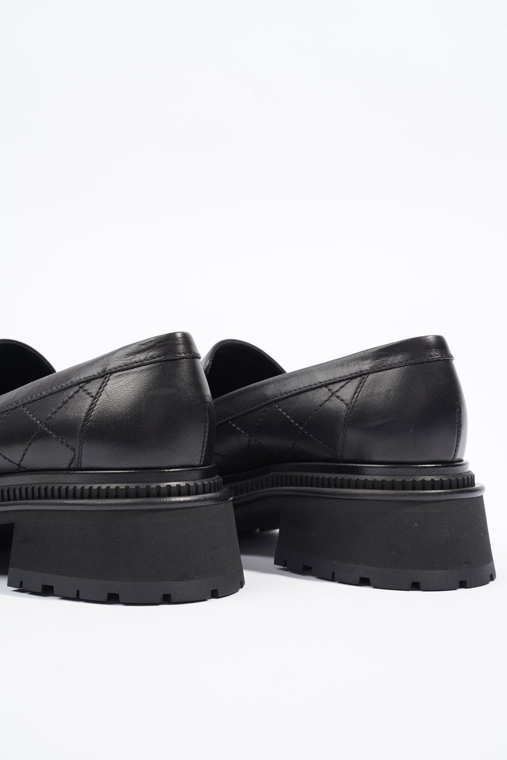 Chanel Womens Moccasins Black Leather EU 39 / UK 6