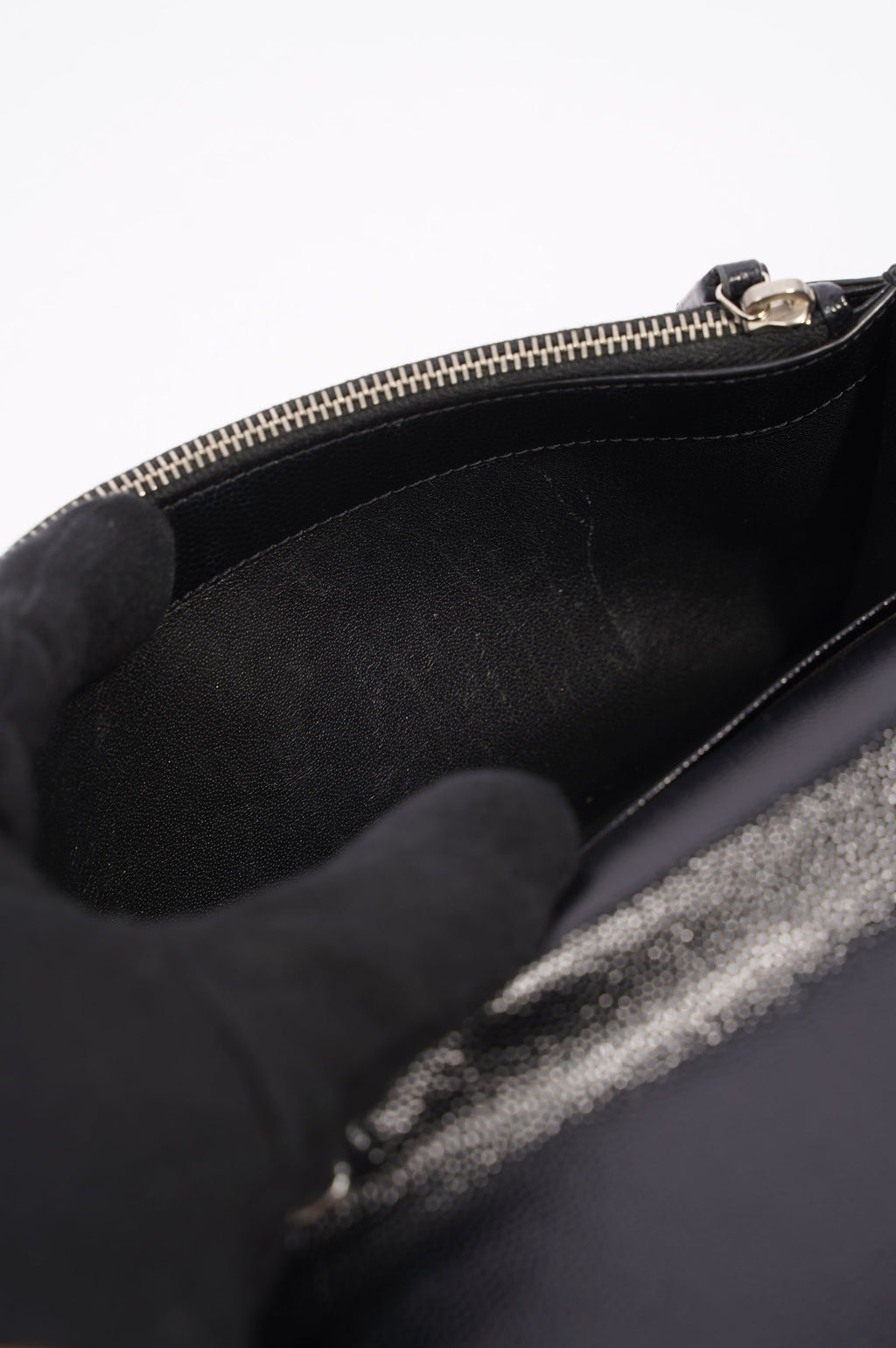 Saint Laurent Womens Kate Tassel Chain Wallet Black Leather Small