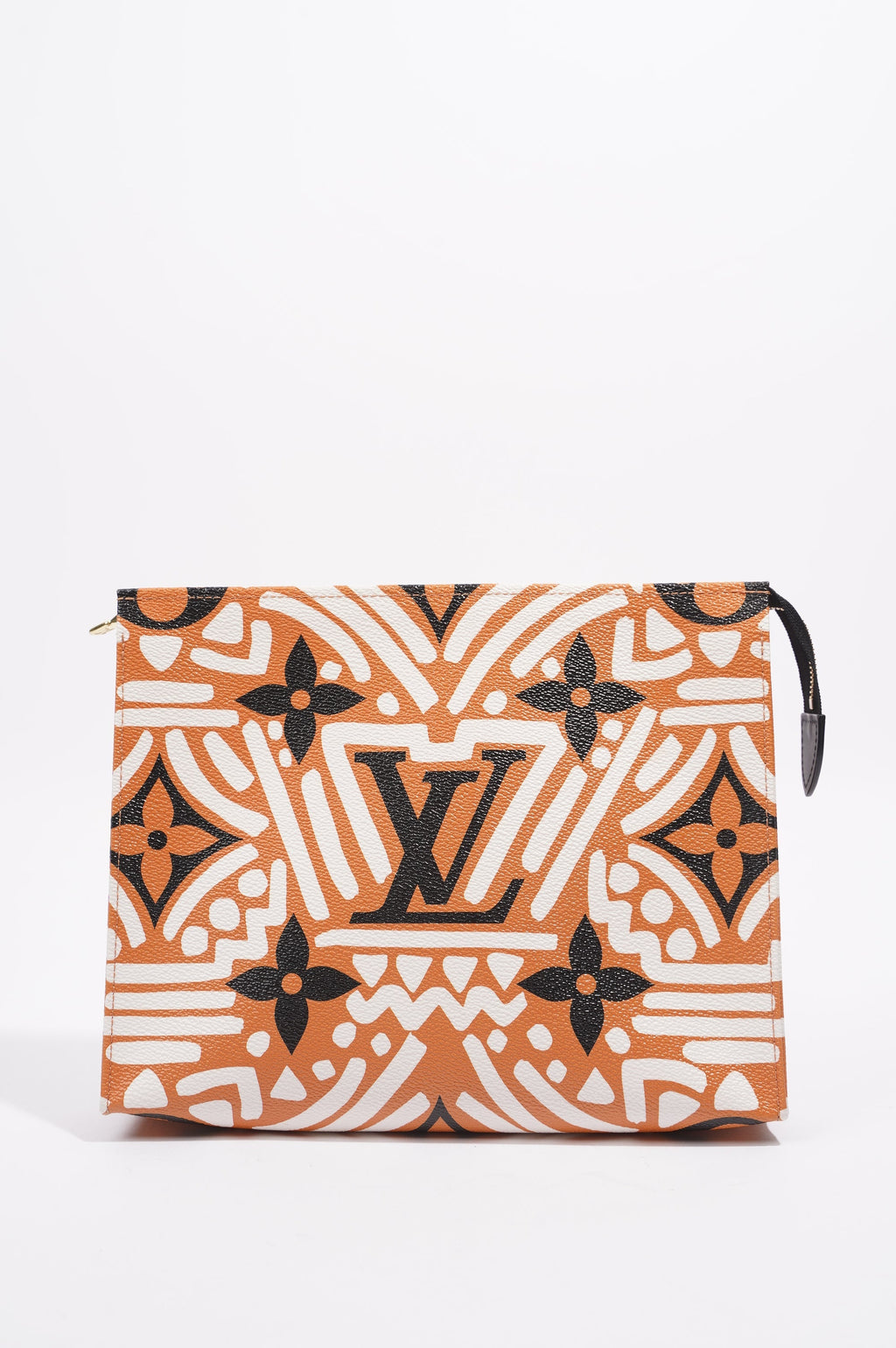 Louis Vuitton Womens Tribal Pochette Clutch Orange / White / Black