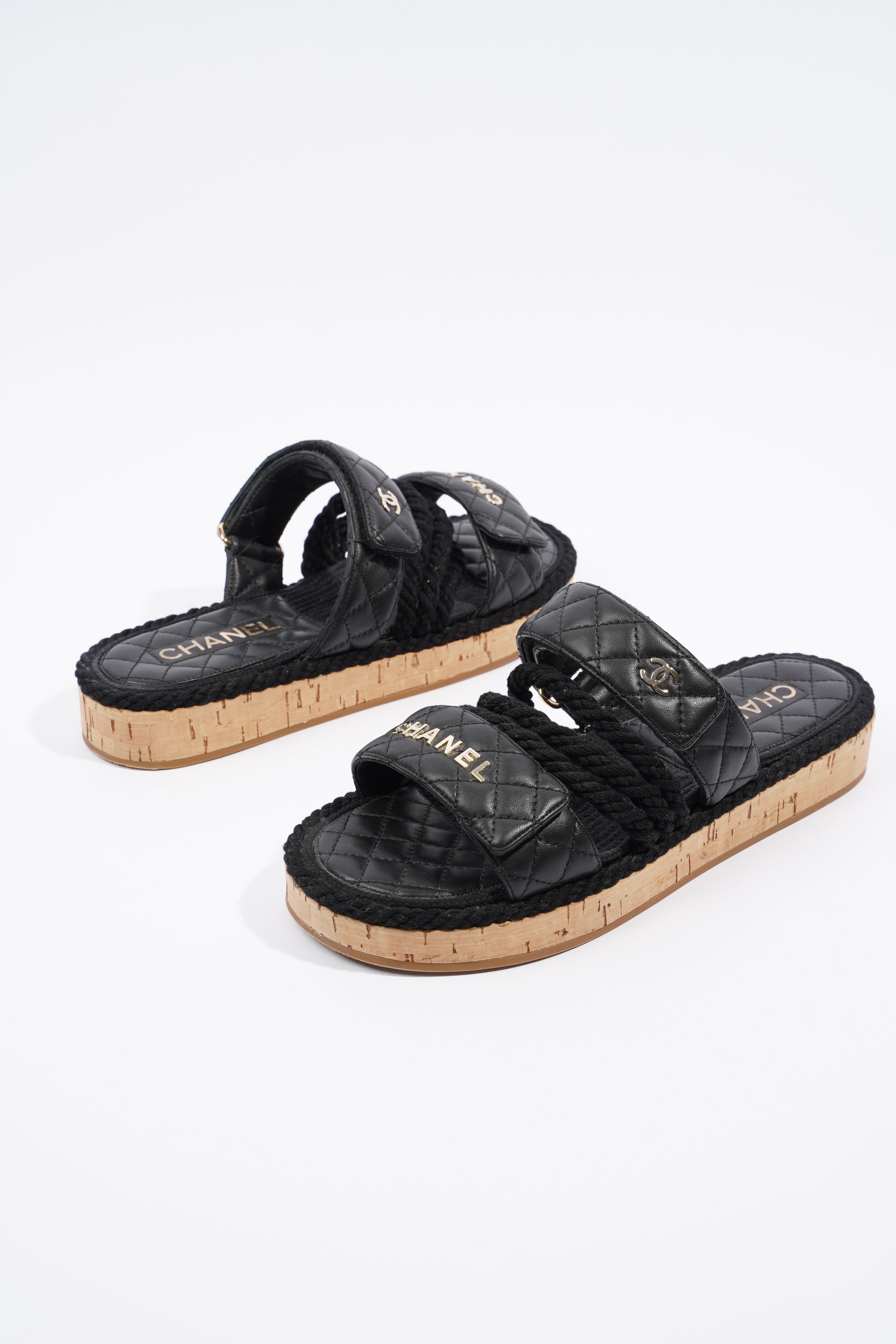 Chanel Dad Sandal Black / Gold EU 40 / UK 7