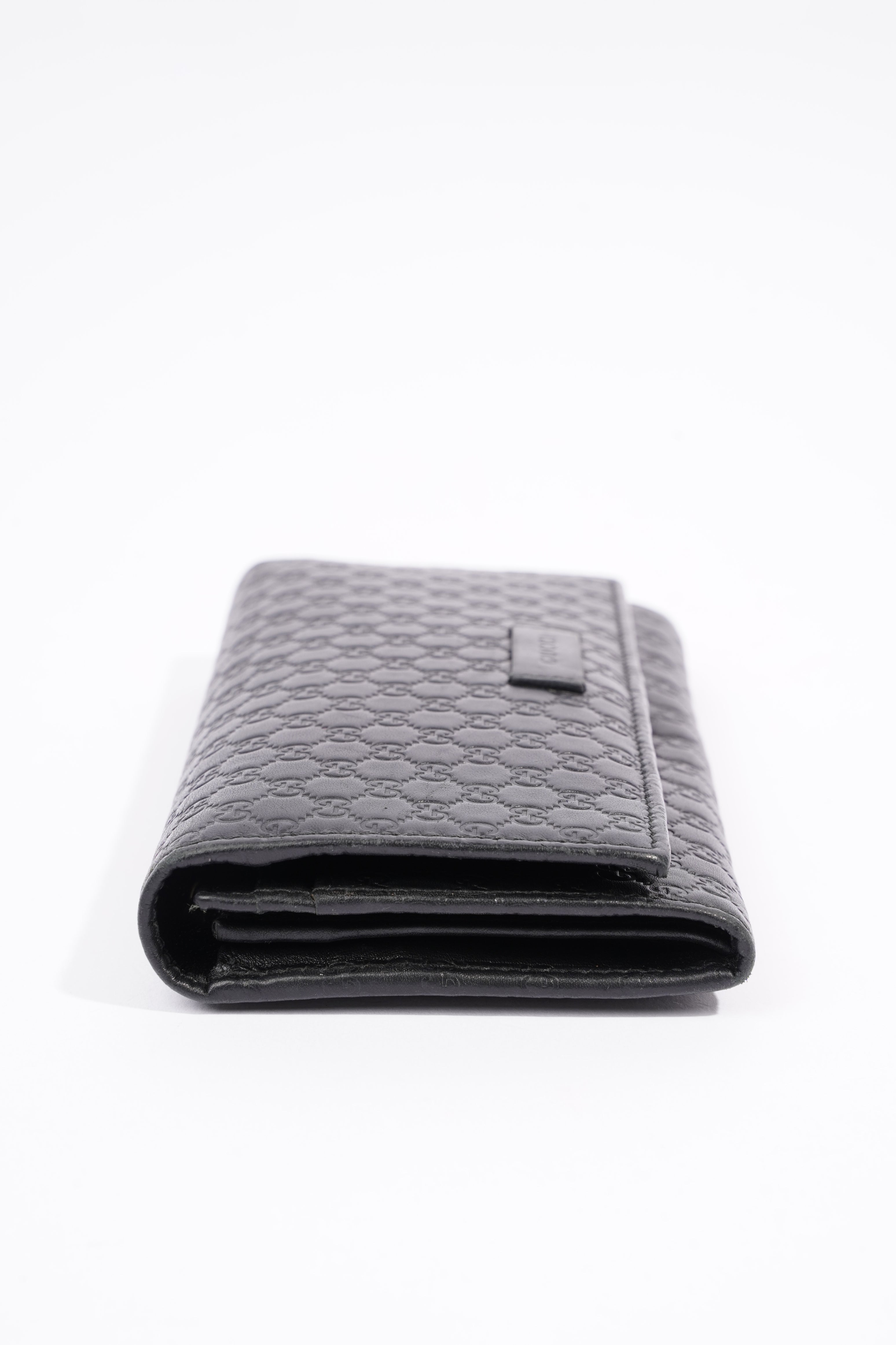 Gucci Bi-Fold Wallet Guccissima Black Leather