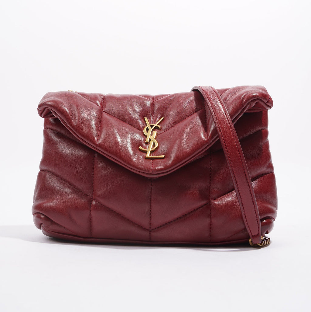 Saint Laurent Womens Lou Lou Puffer Red / Gold Toy