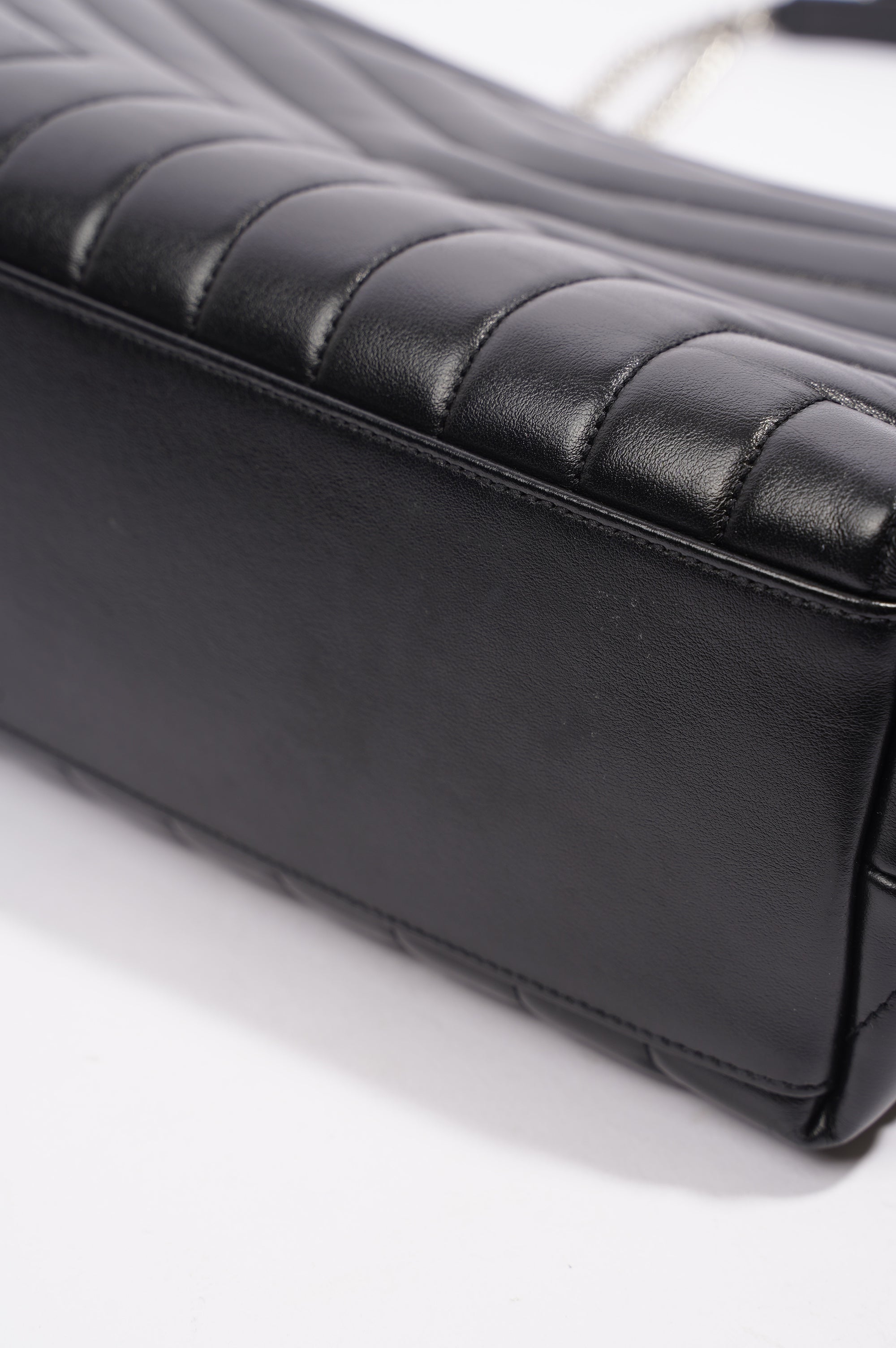 Saint Laurent Womens Lou Lou Bag Black Leather Medium