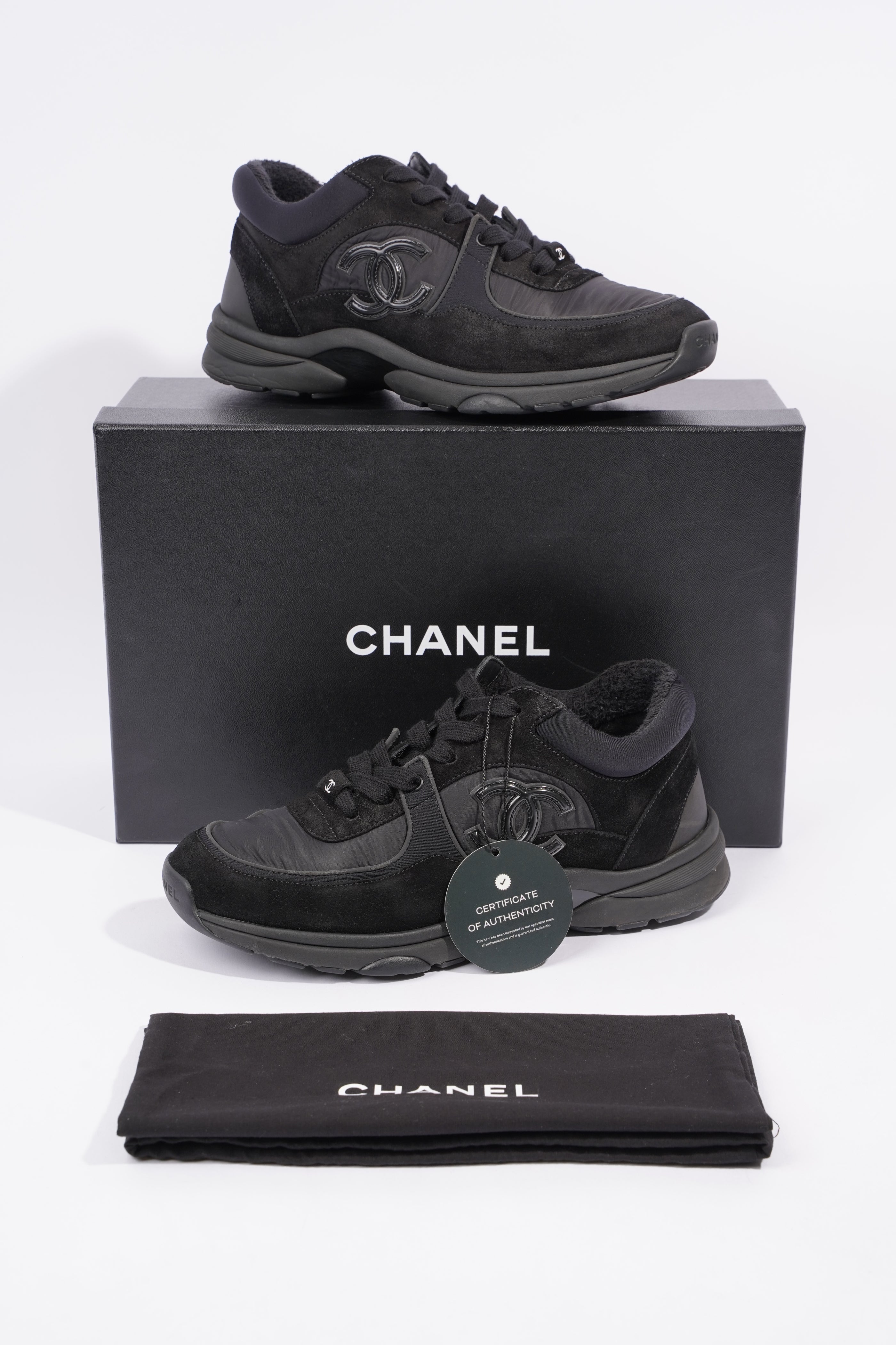 Chanel Womens CC Logo Black EU 38.5 / UK 5.5