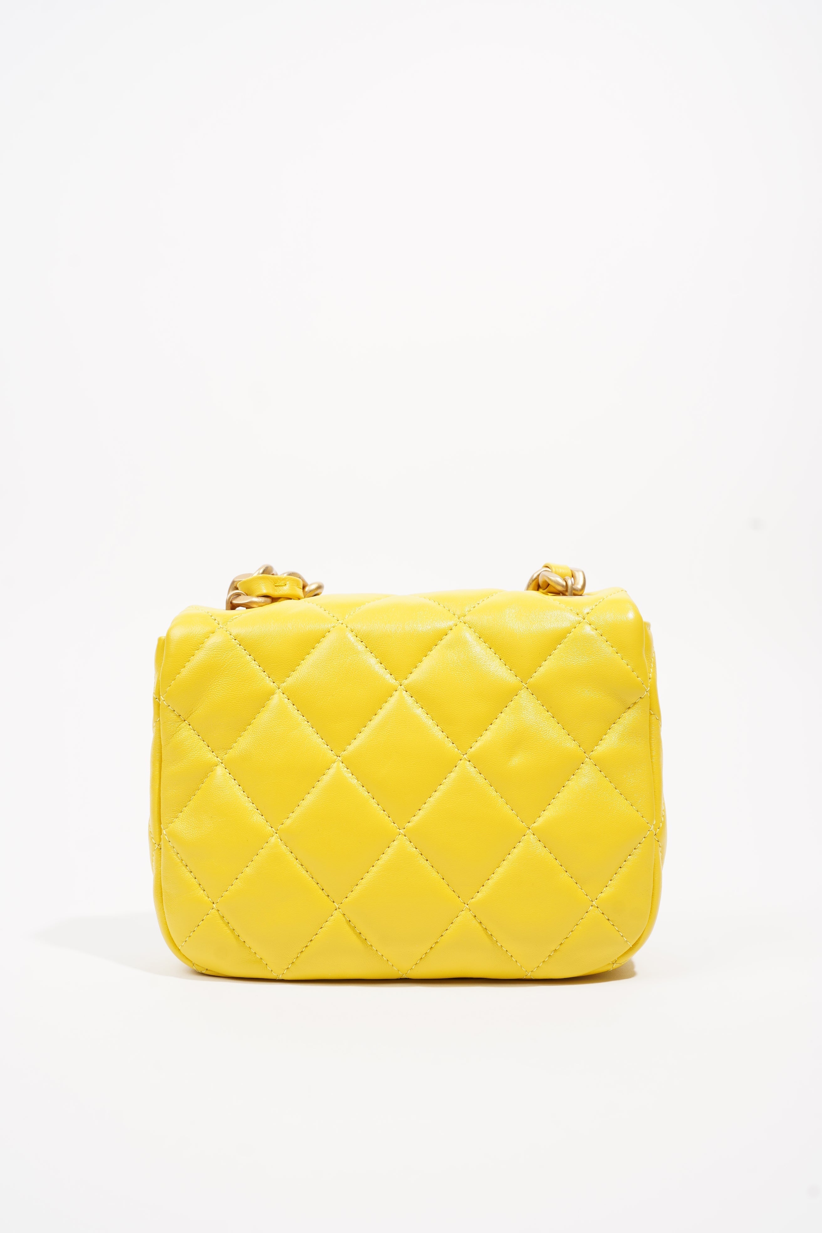 Chanel Womens Candy Chain CC Quilted Lambskin Flap Bag Mini