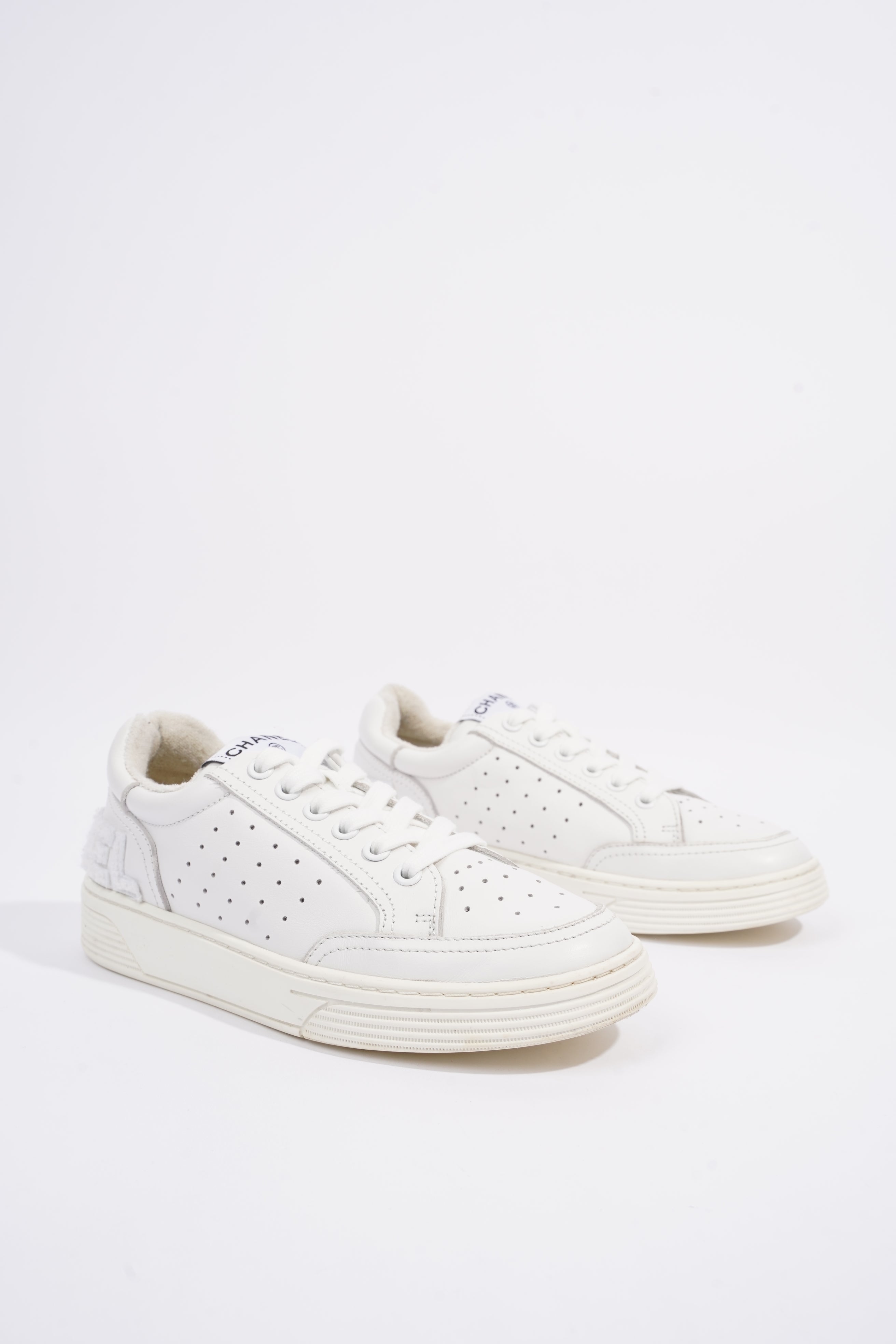 Chanel Womens Logo Runners White EU 38 / UK 5