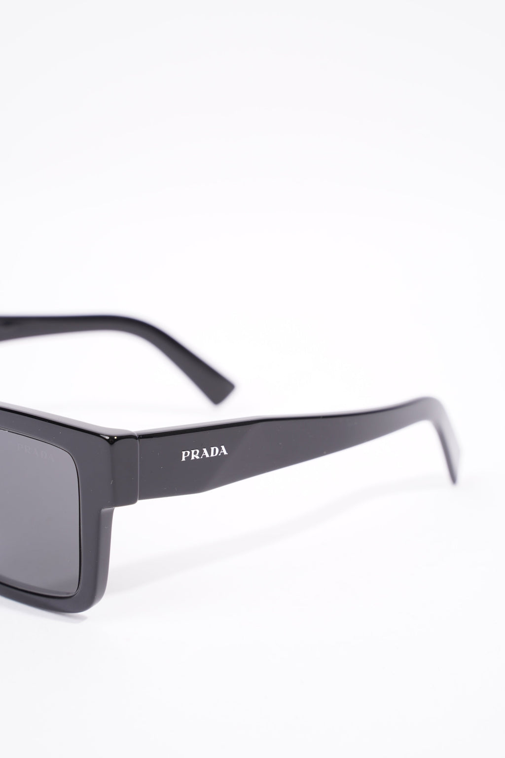 Prada Womens Square Sunglasses Black Acetate 145
