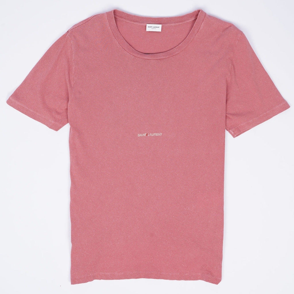 Saint Laurent Womens Logo Destroyed T-shirt UK S