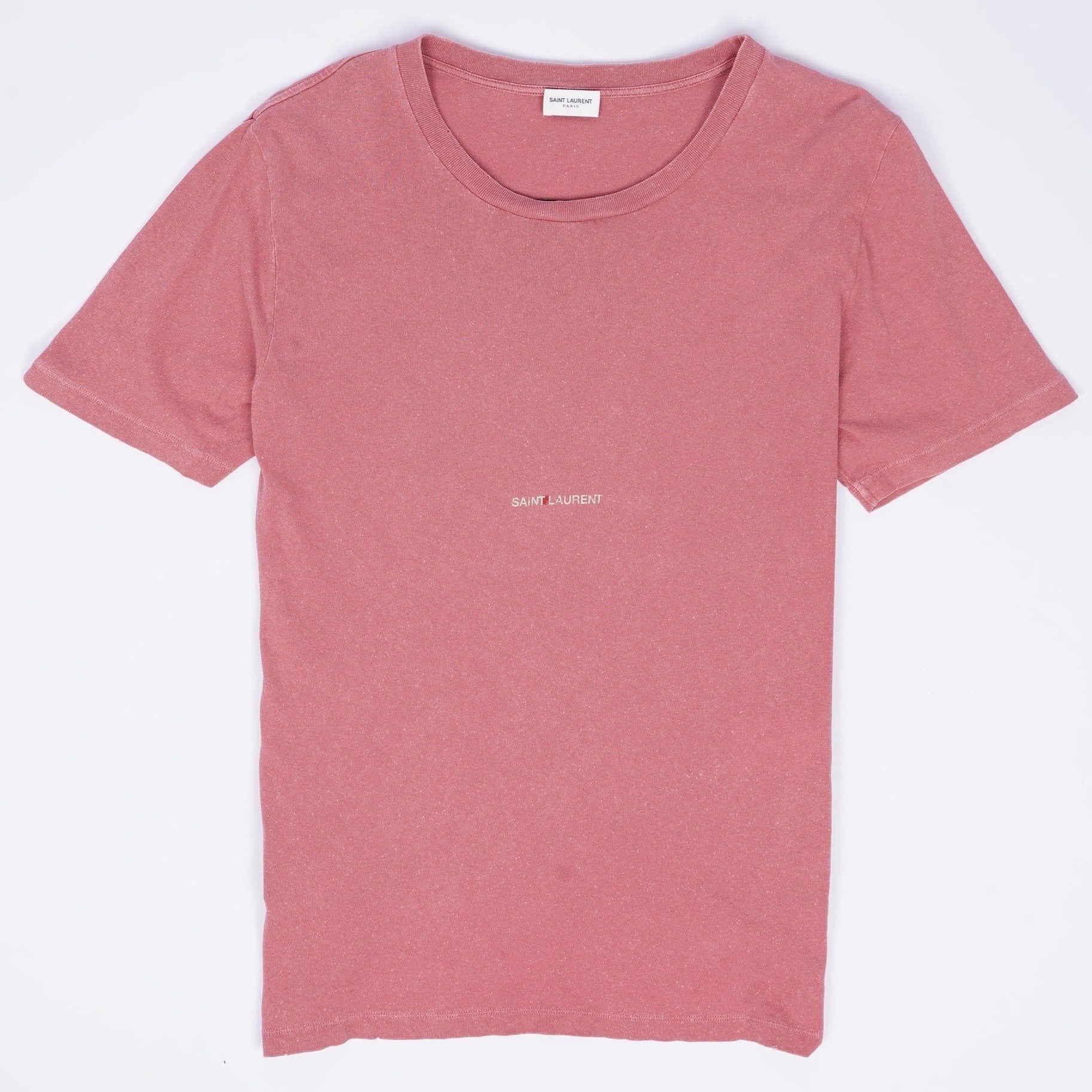 Saint Laurent Womens Logo Destroyed T-shirt UK S