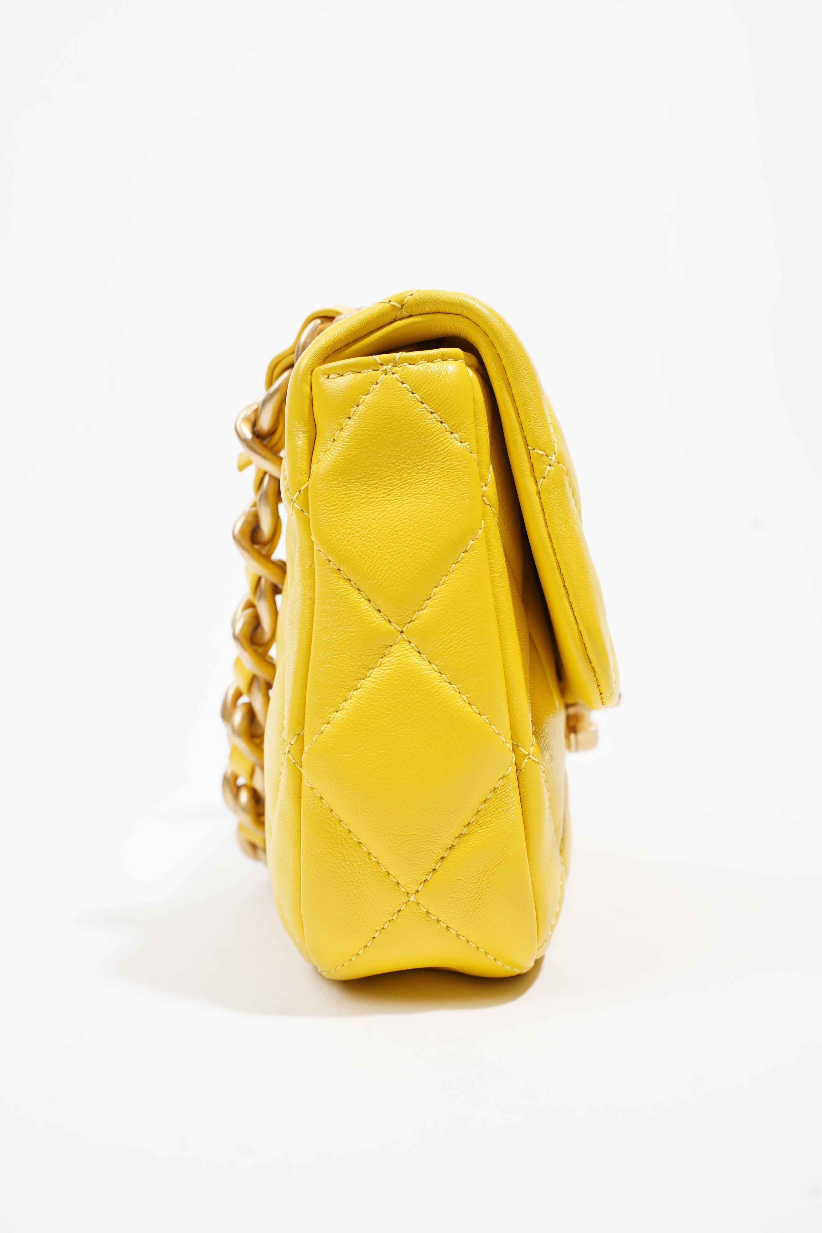 Chanel Womens Candy Chain CC Quilted Lambskin Flap Bag Mini