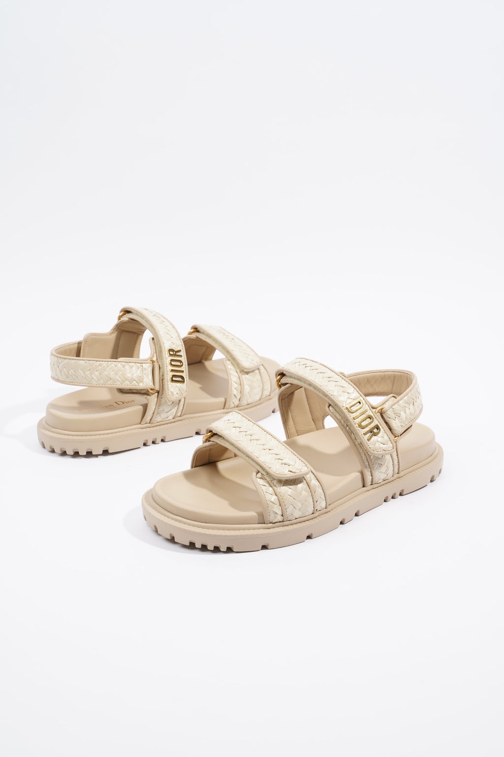 Christian Dior Womens Dioract Sandal Beige EU 41 / UK 7