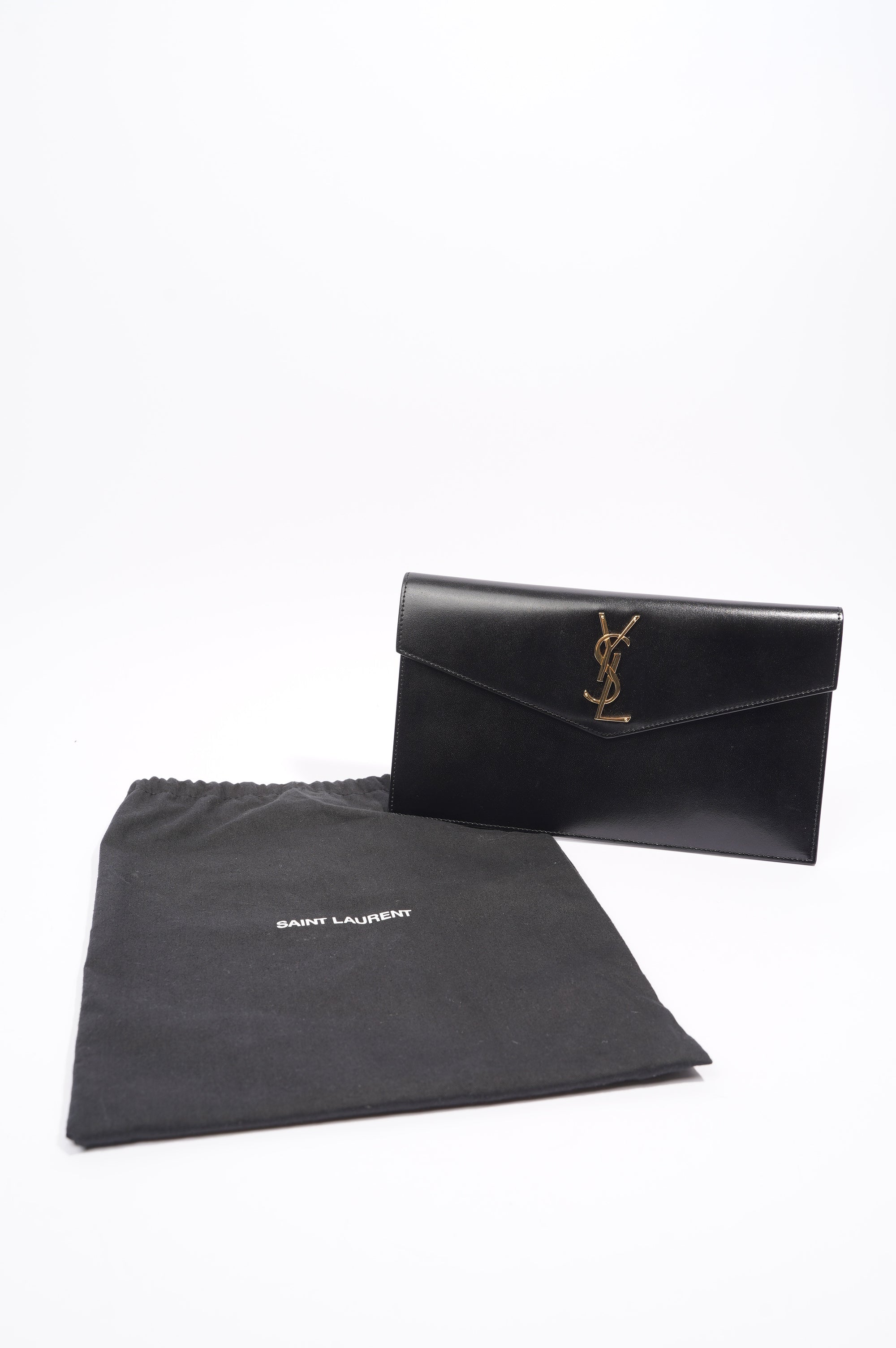 Saint Laurent Uptown Pouch Black Leather