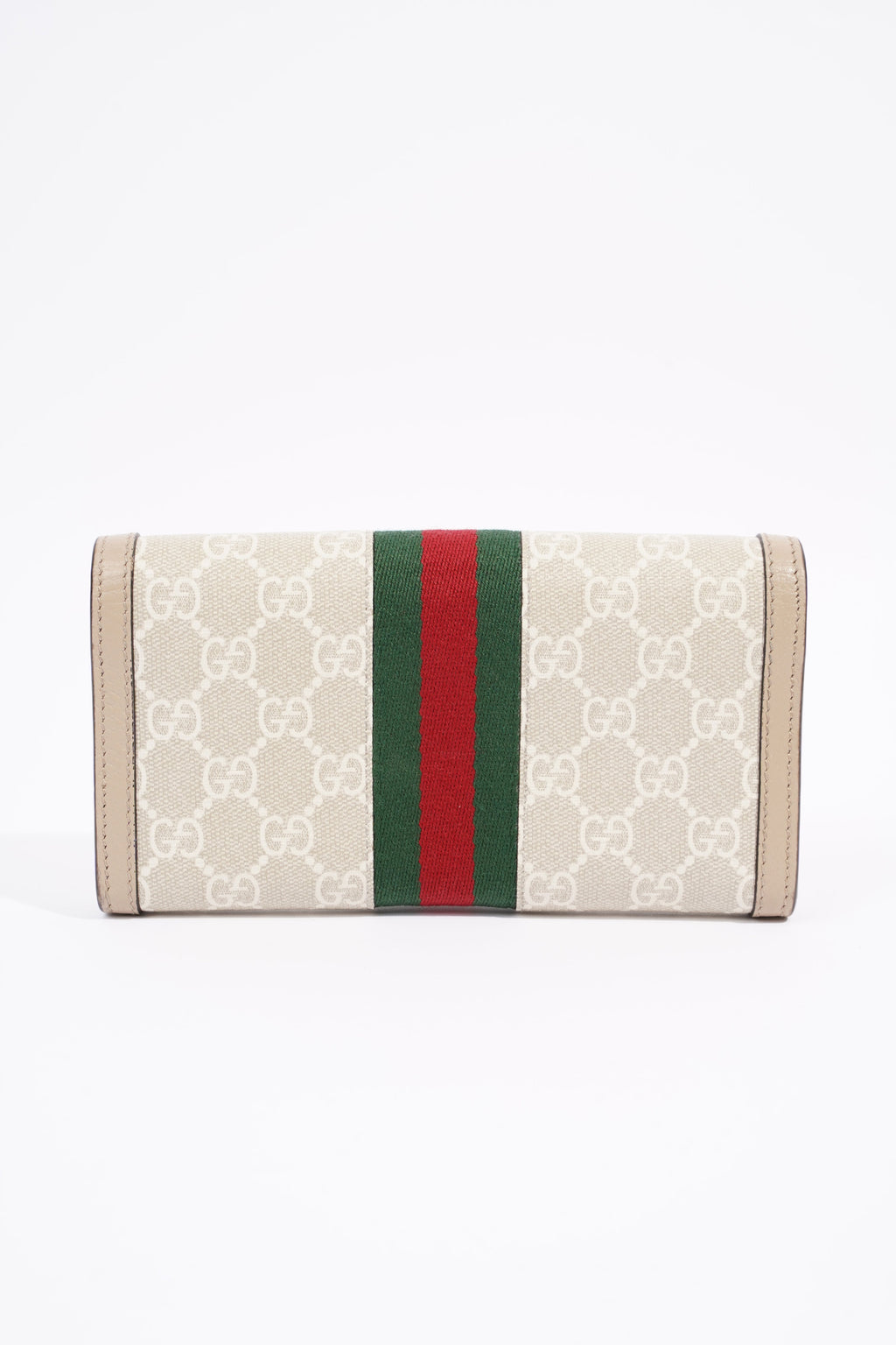 Gucci Ophidia Continental Wallet Oatmeal Leather