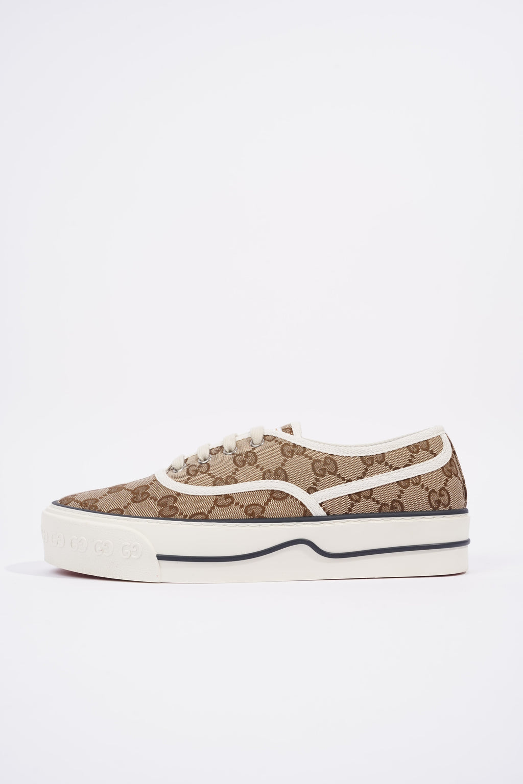 Gucci Tennis 1977 GG Brown GG Logo Canvas EU 38 UK 5