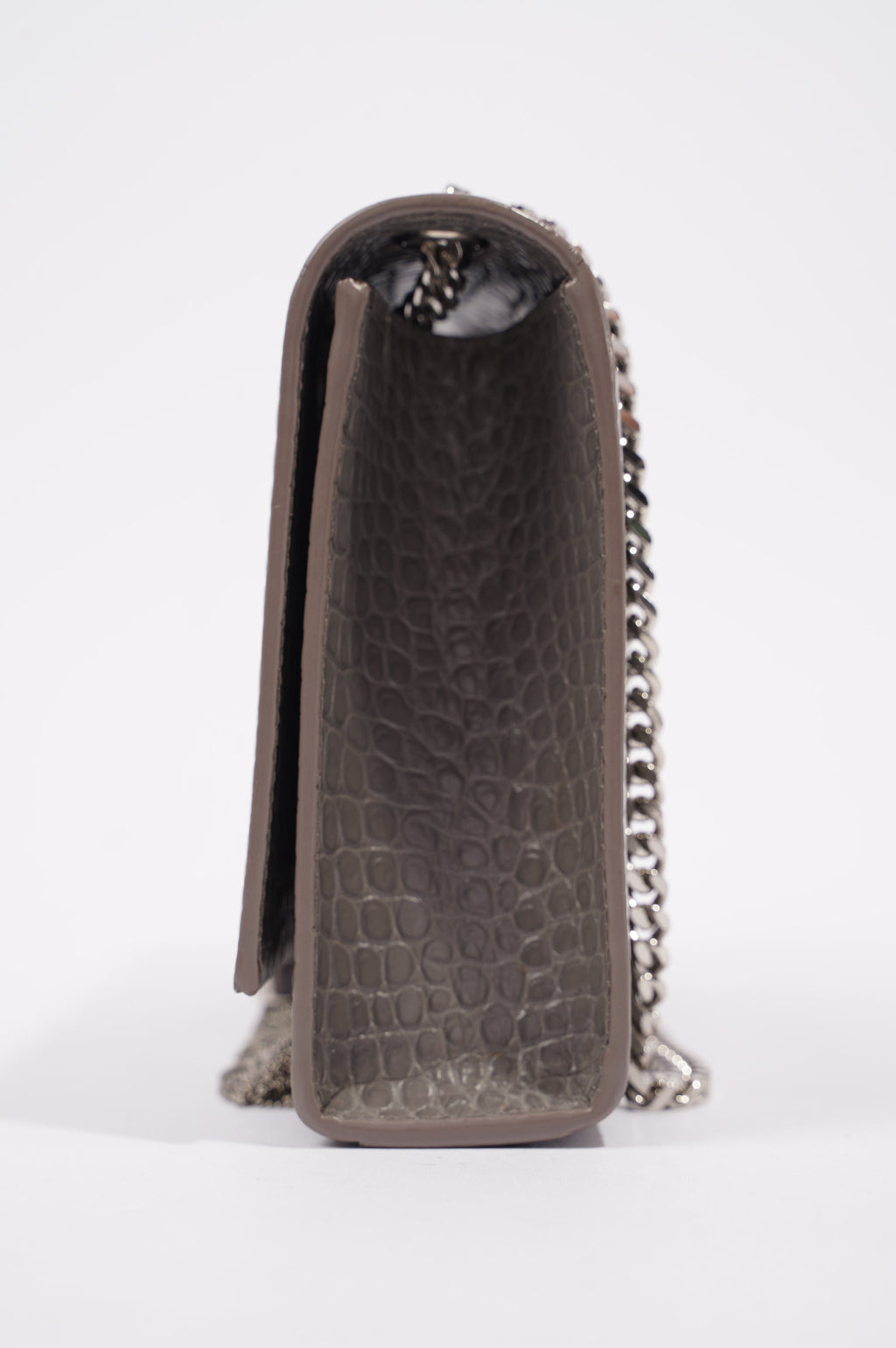 Saint Laurent Kate Tassle Bag Grey / Croc Medium
