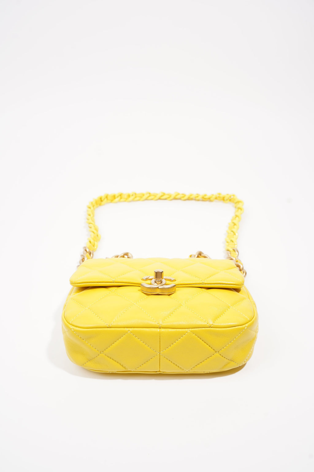 Chanel Womens Candy Chain CC Quilted Lambskin Flap Bag Mini