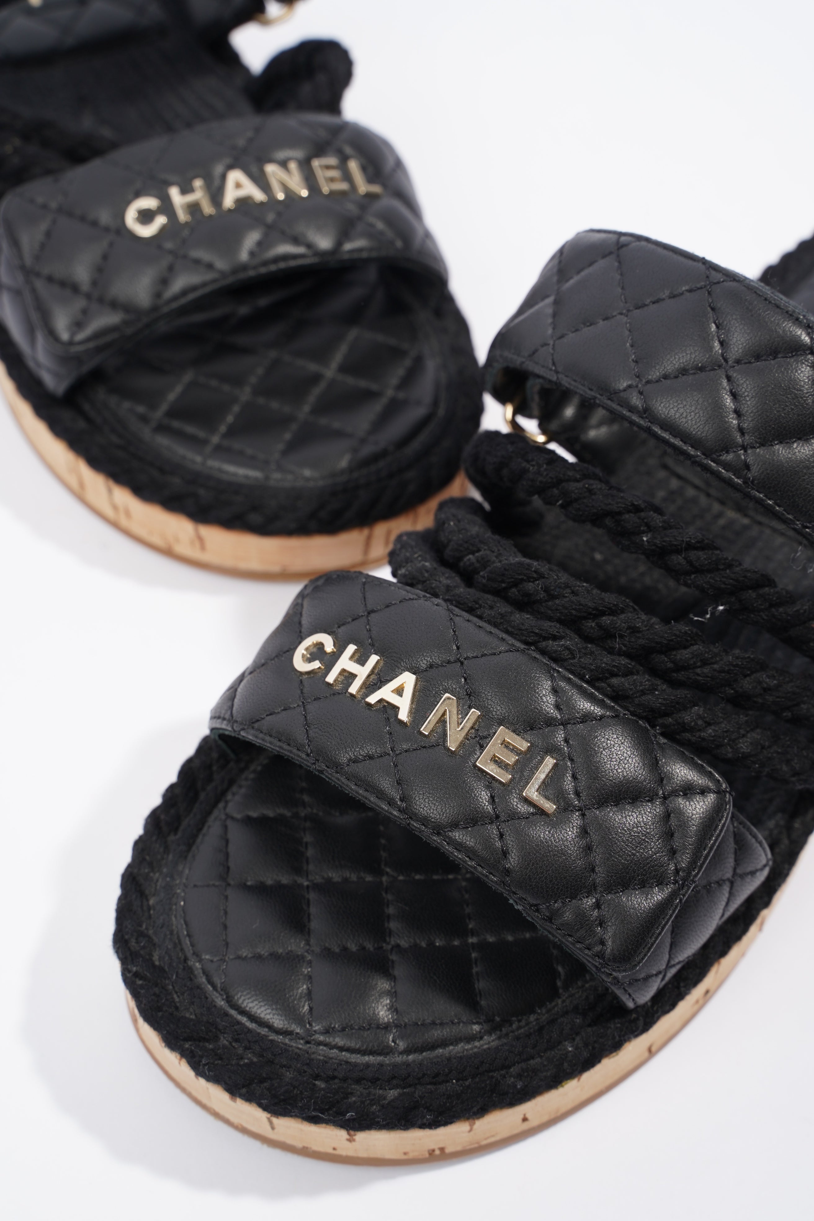 Chanel Dad Sandal Black / Gold EU 40 / UK 7