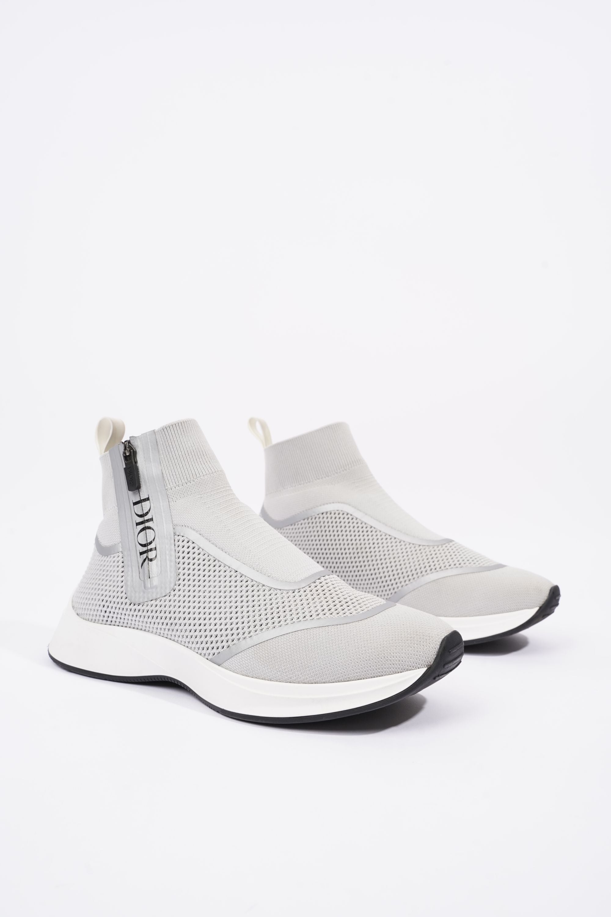 Christian Dior Mens Cloth High Trainers Grey EU 41 / UK 7