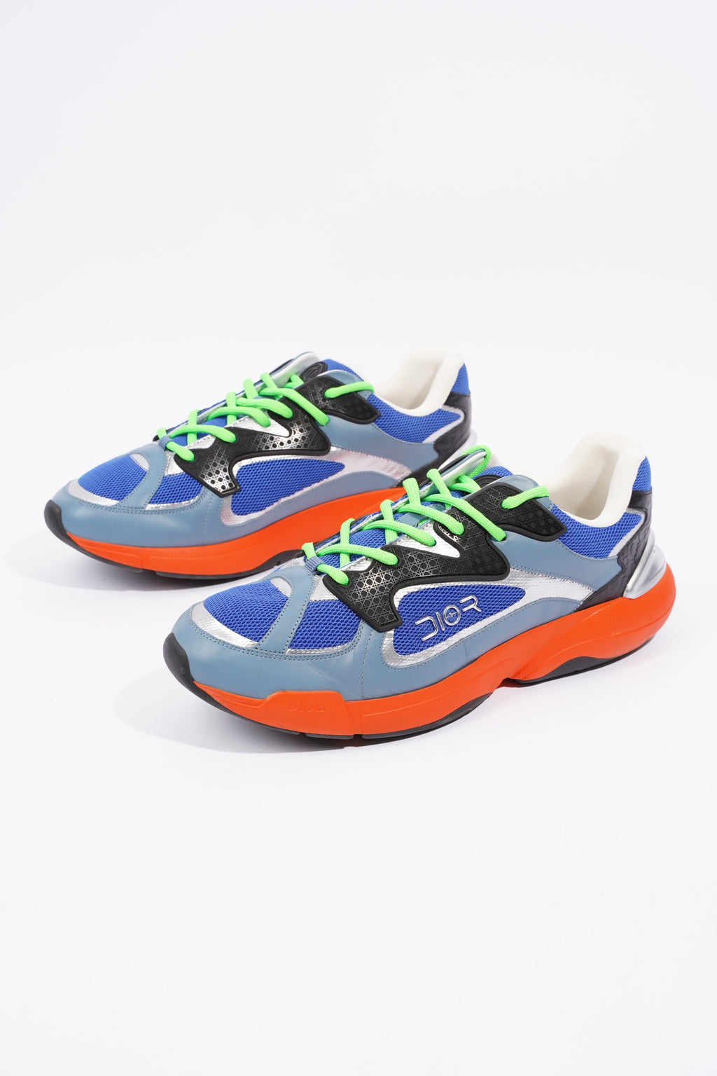 Christian Dior Mens B24 Sorayama Low Top Blue / Orange / Green EU 44 / UK 10