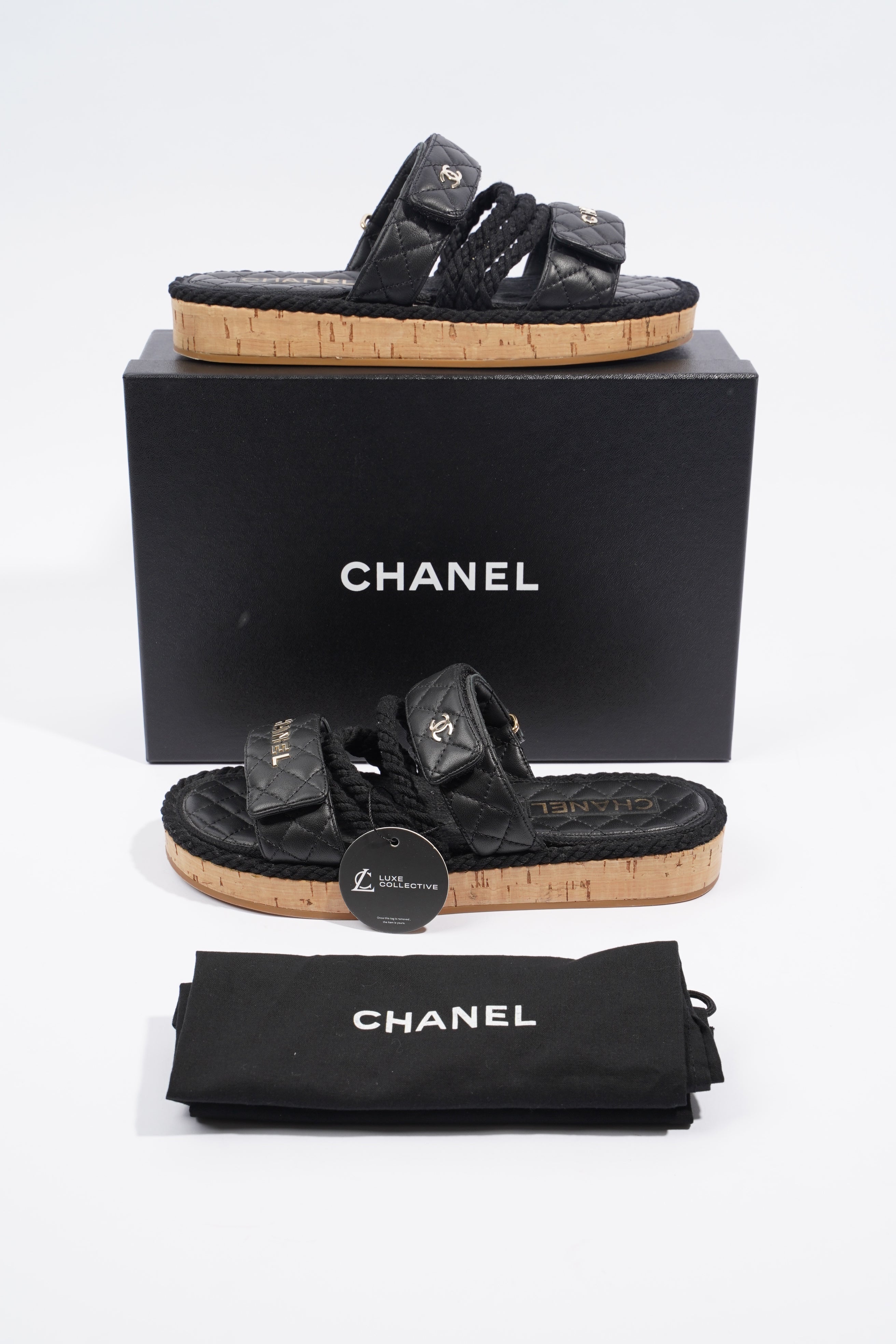 Chanel Dad Sandal Black / Gold EU 40 / UK 7
