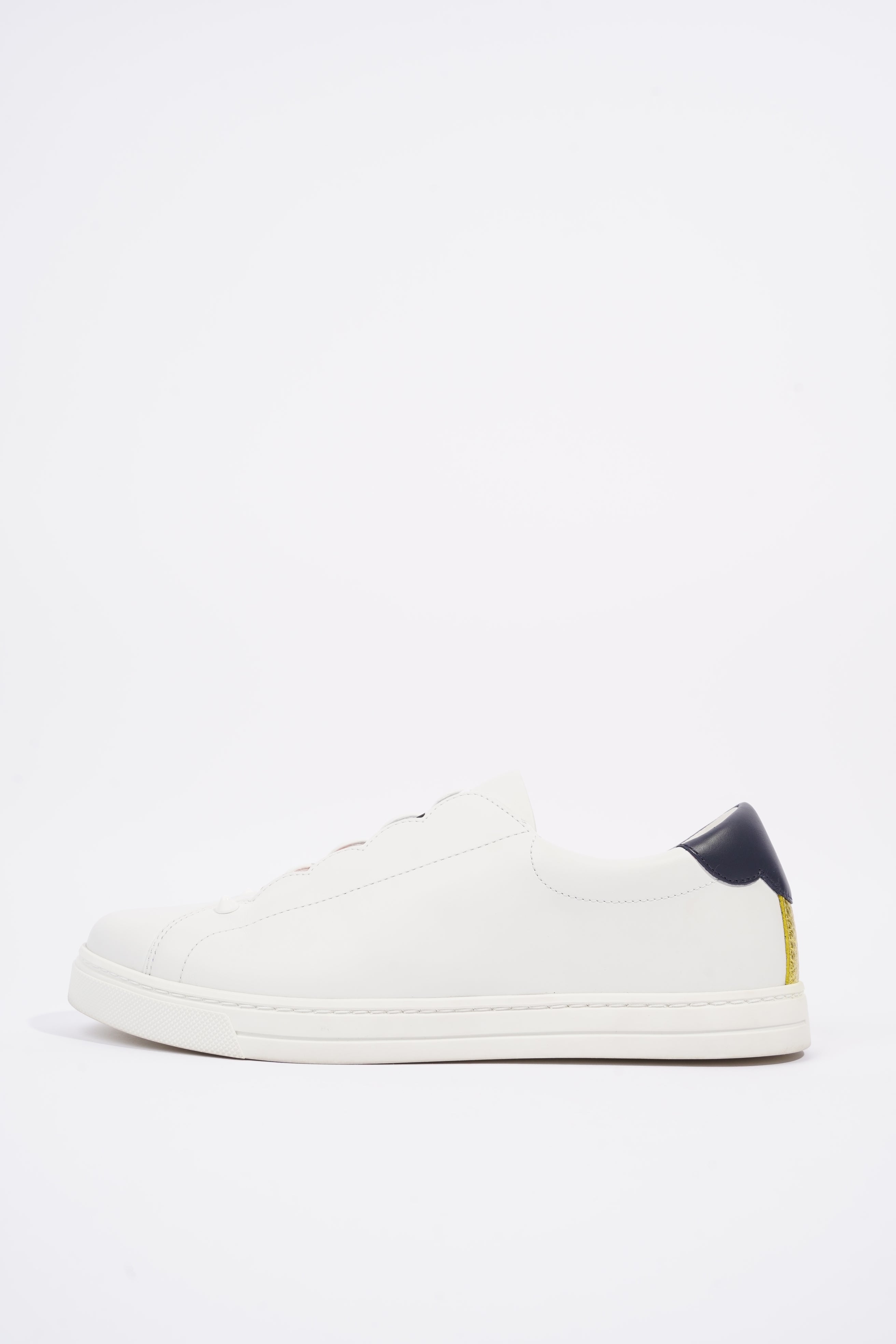 Fendi Womens Leather Sneakers White EU 39 / UK 6