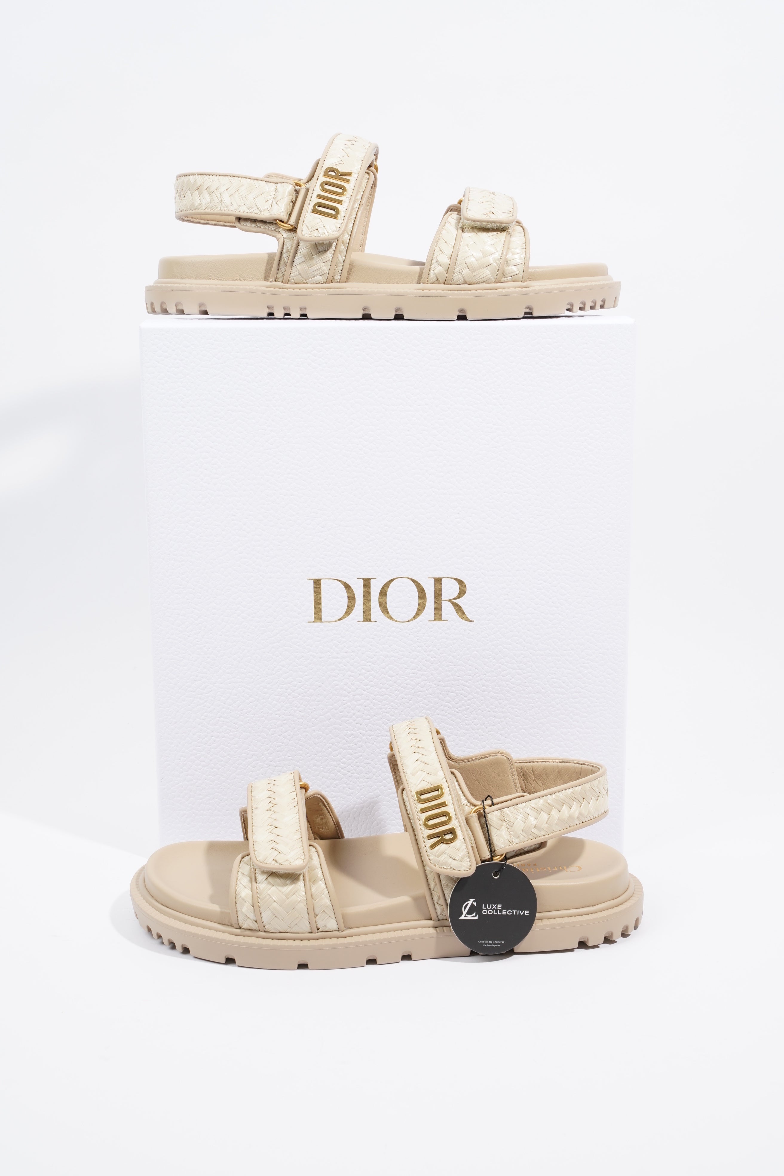 Christian Dior Womens Dioract Sandal Beige EU 41 / UK 7