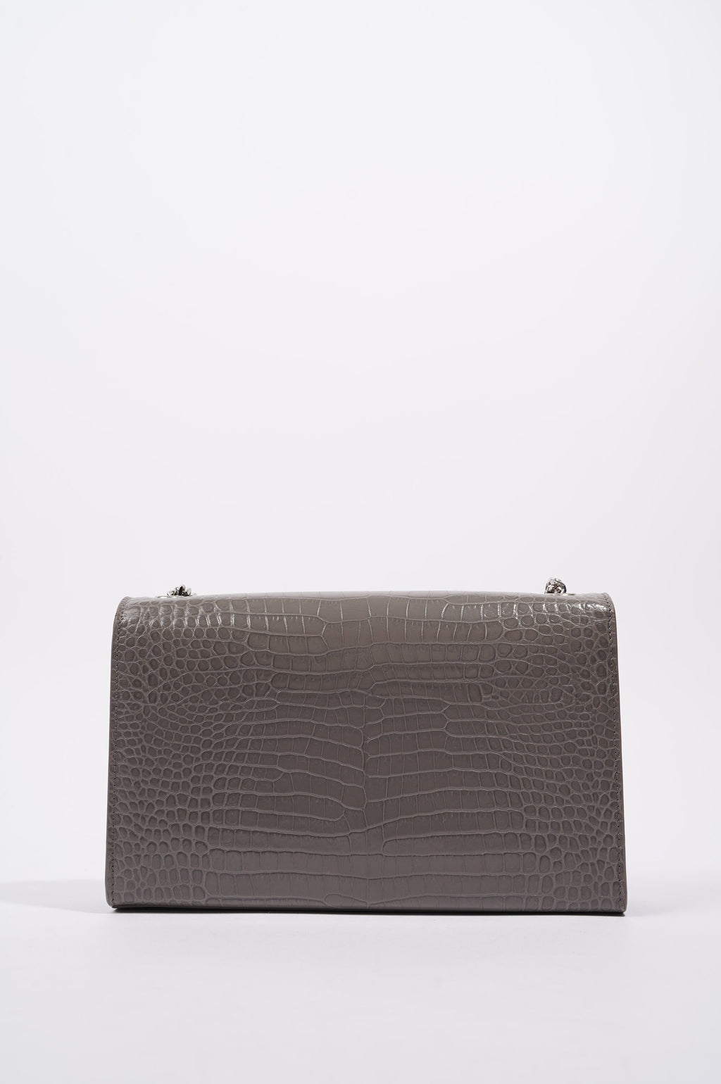Saint Laurent Kate Tassle Bag Grey / Croc Medium