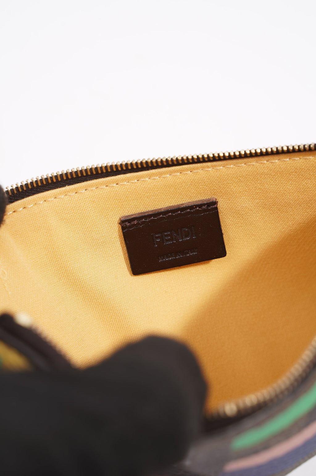 Fendi Strap Wrist Pouch Monogram Canvas